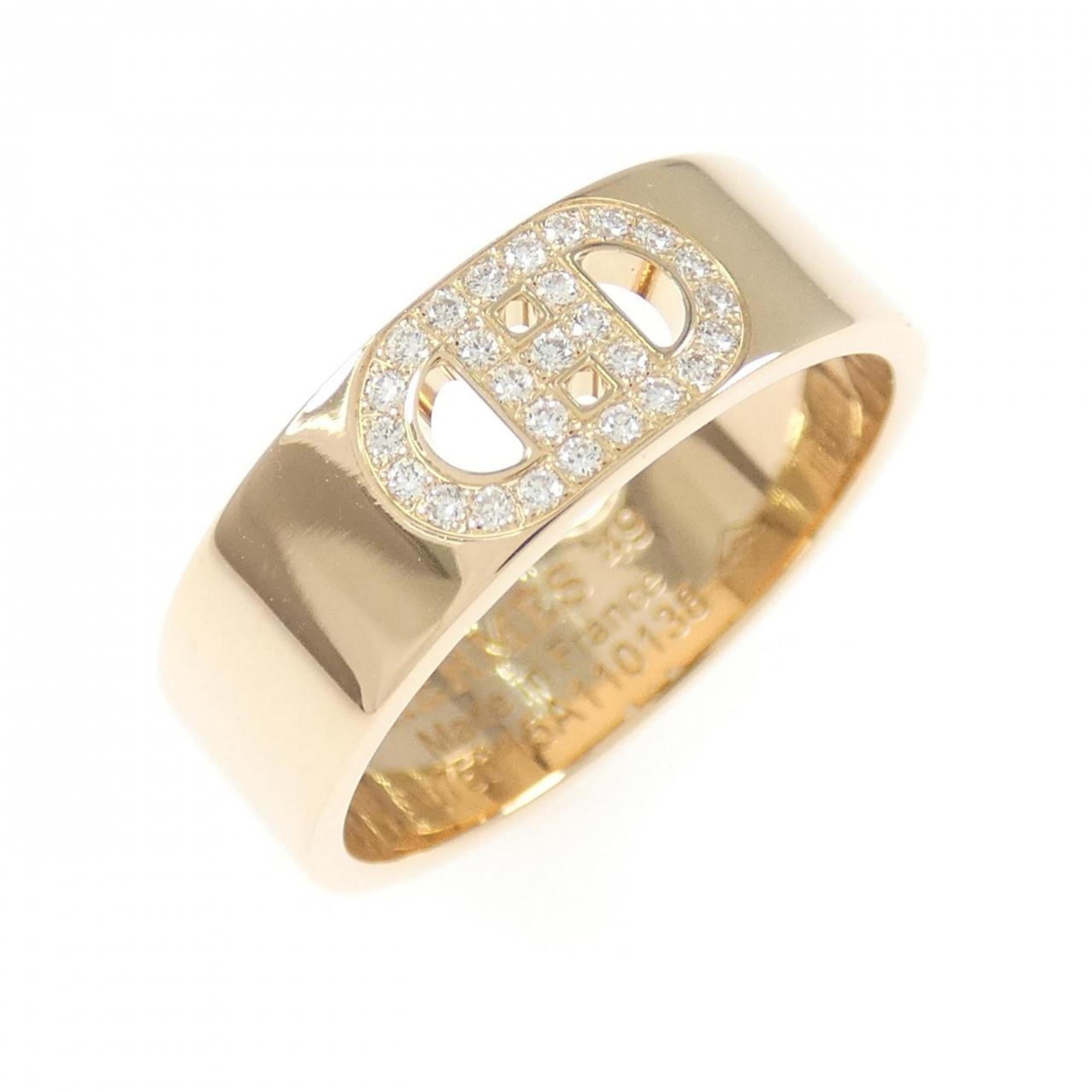 Hermes Pink Gold Band Ring (Pre-Owned)