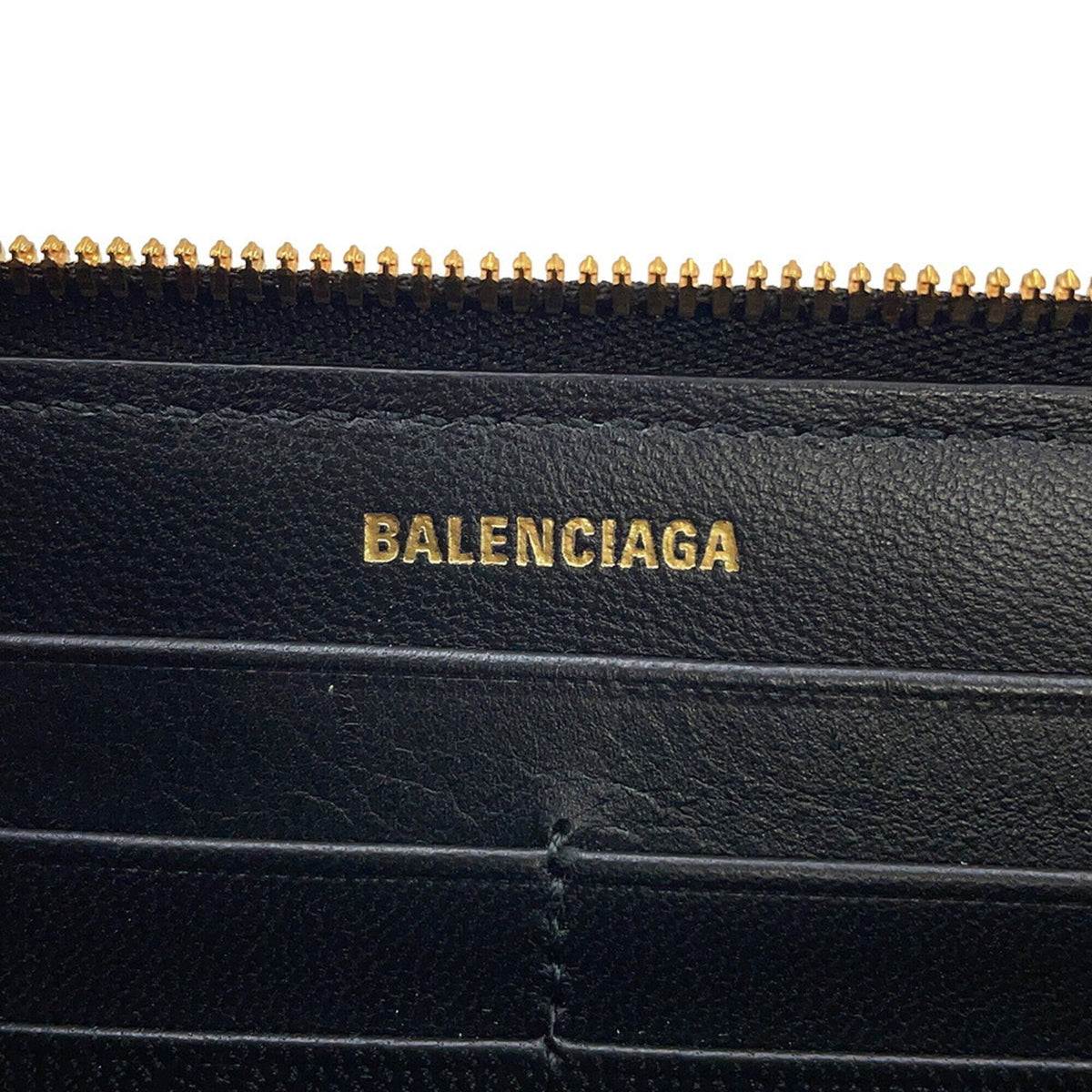 Balenciaga Black Leather Long Wallet (Bi-Fold) (Pre-Owned)