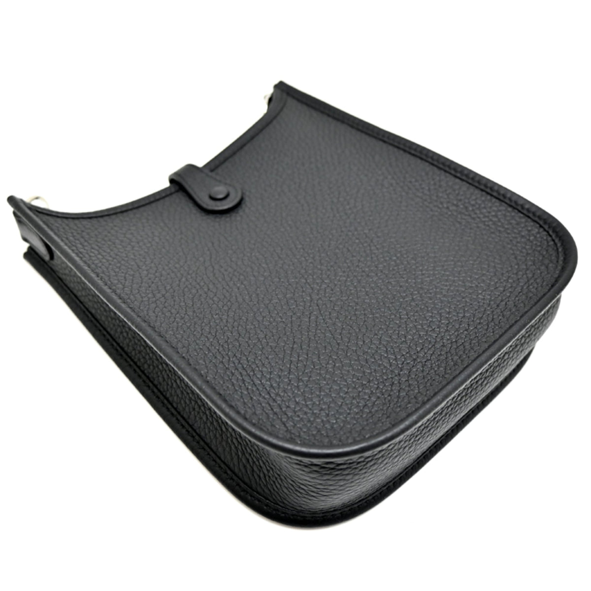 Hermes Noir Taurillon Clemence Leather Shoulder Bag (Pre-Owned)