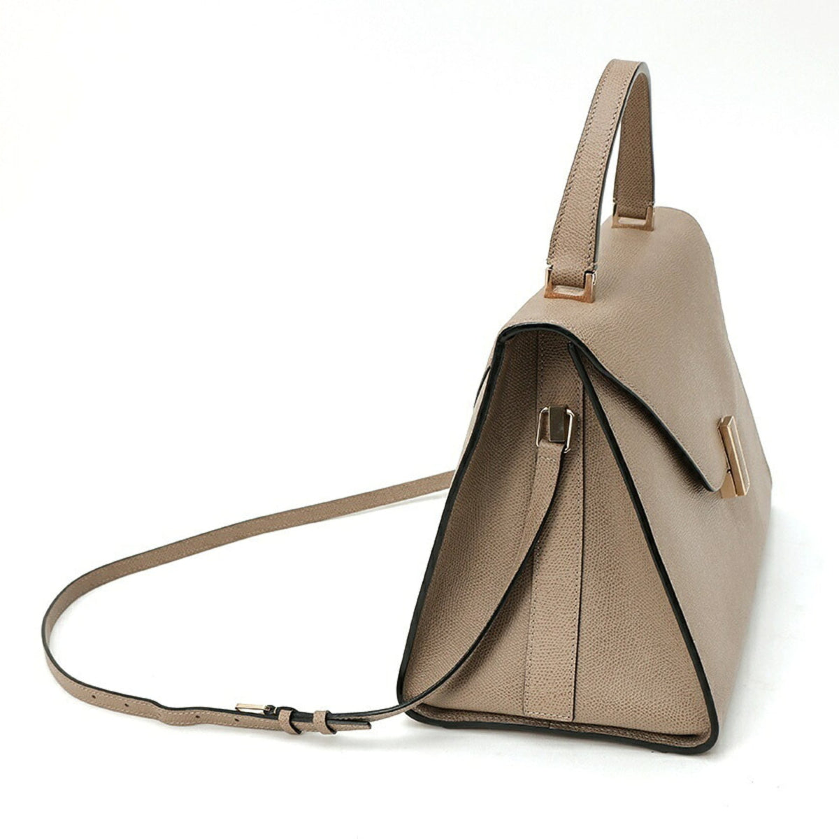 Valextra Grayish Leather Handbag (Pre-Owned)