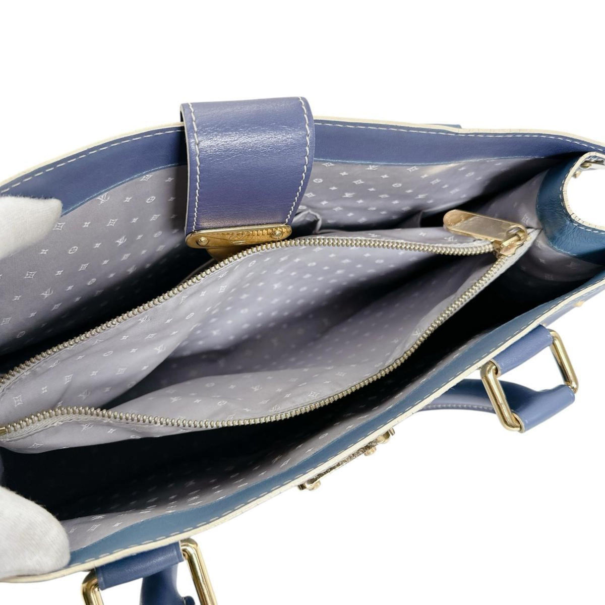 Louis Vuitton Blue Leather Handbag (Pre-Owned)