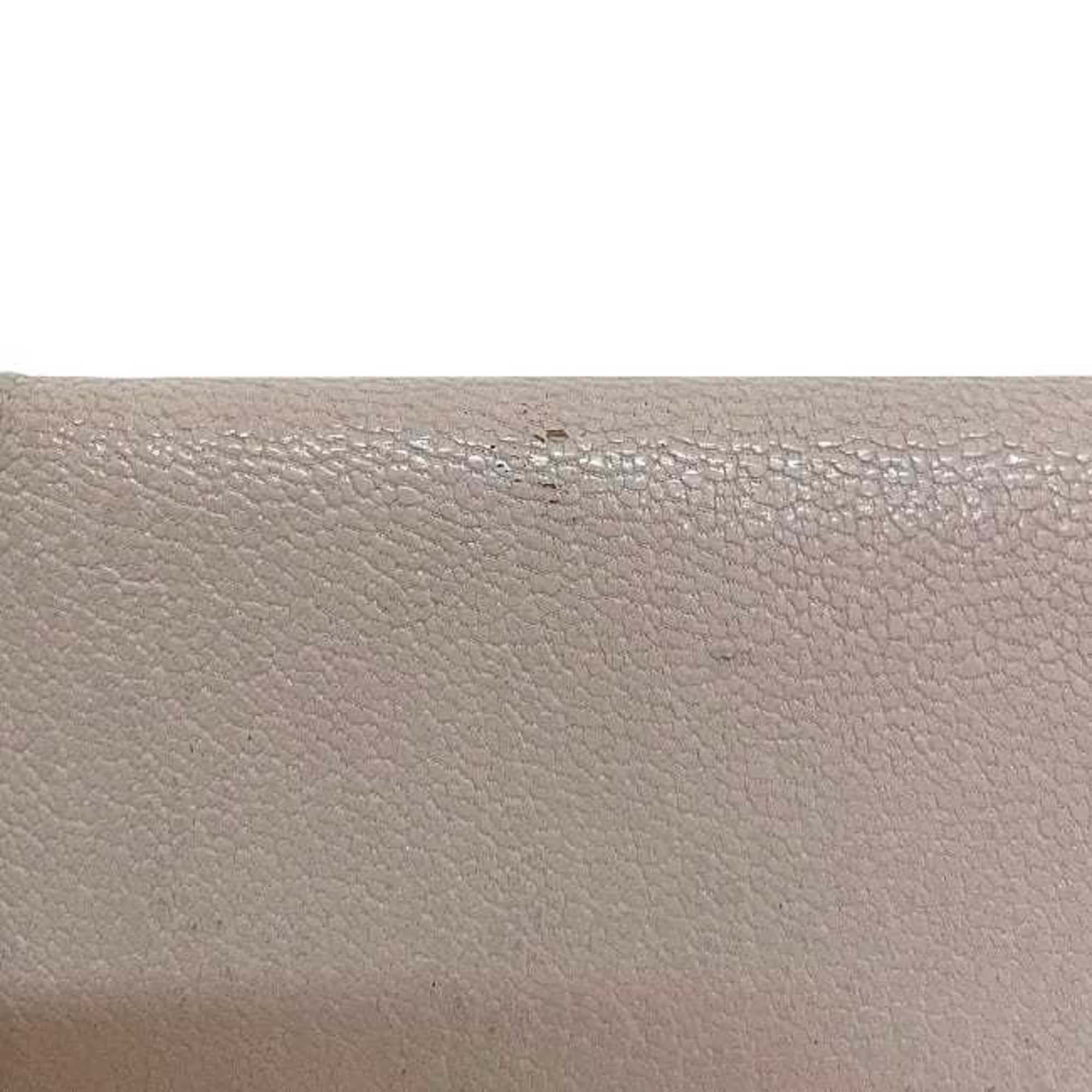 Hermes Pink Leather Chevre Myzore Leather Coin Purse/Coin Case (Pre-Owned)
