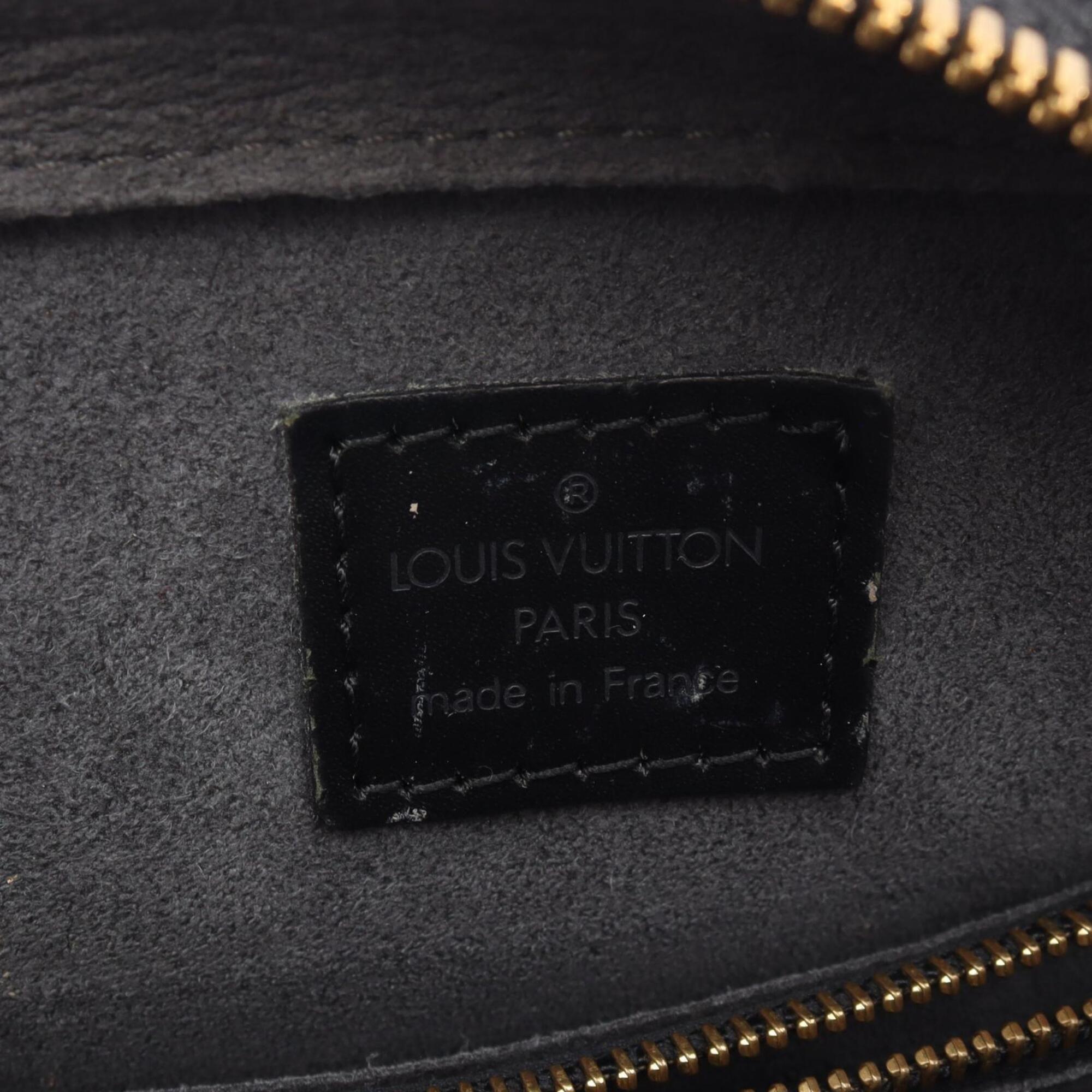 Louis Vuitton Black Leather Handbag (Pre-Owned)