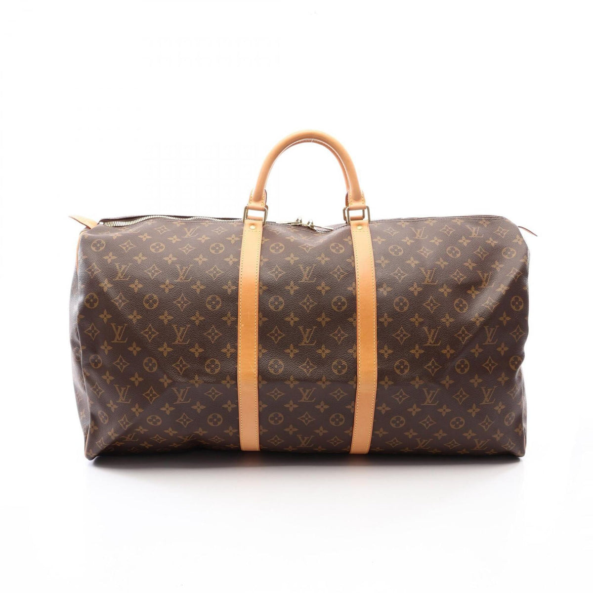 Louis Vuitton Brown Coated Canvas Leather Boston Bag Handbag (Pre-Owned)