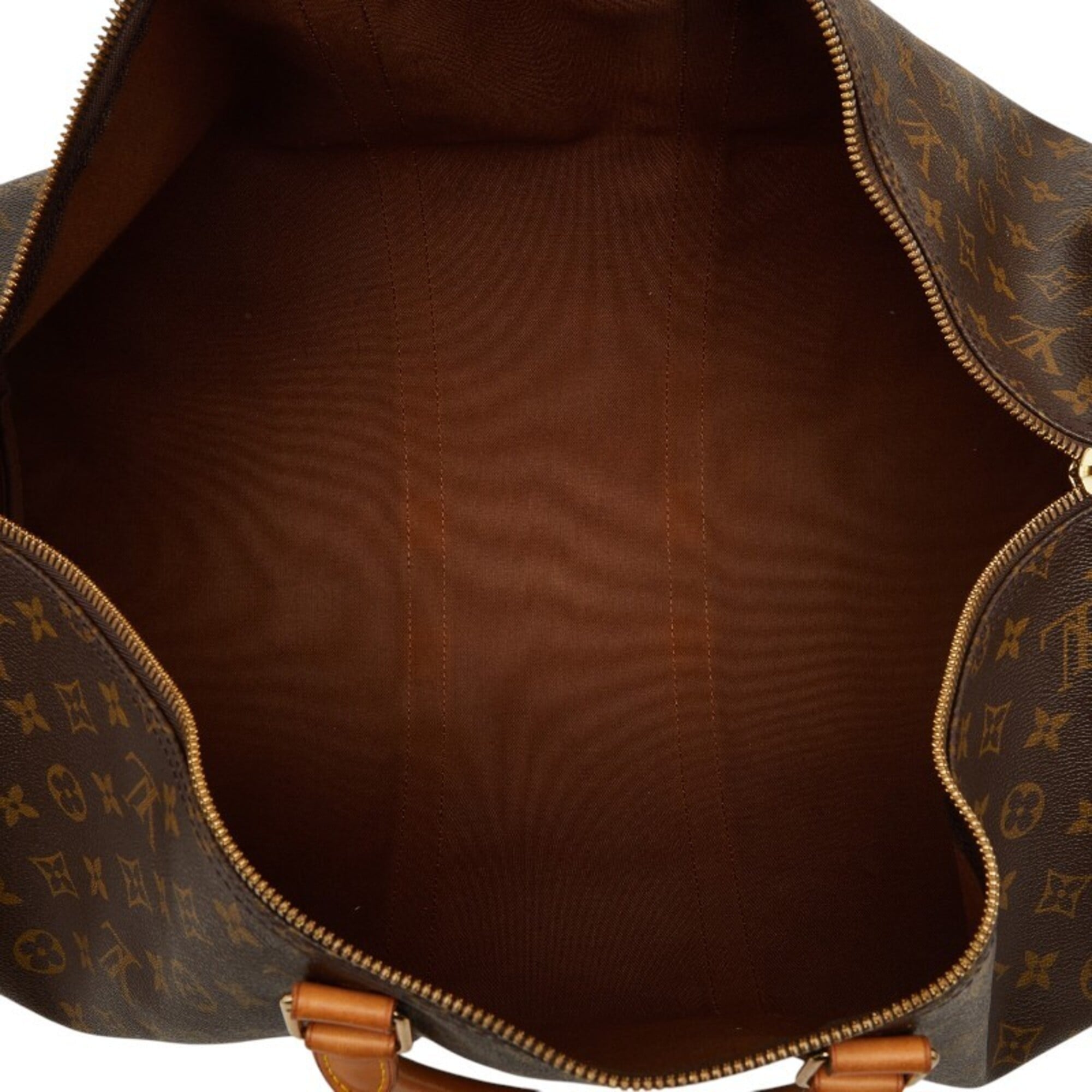 Louis Vuitton Brown Pvc Leather Boston Bag (Pre-Owned)