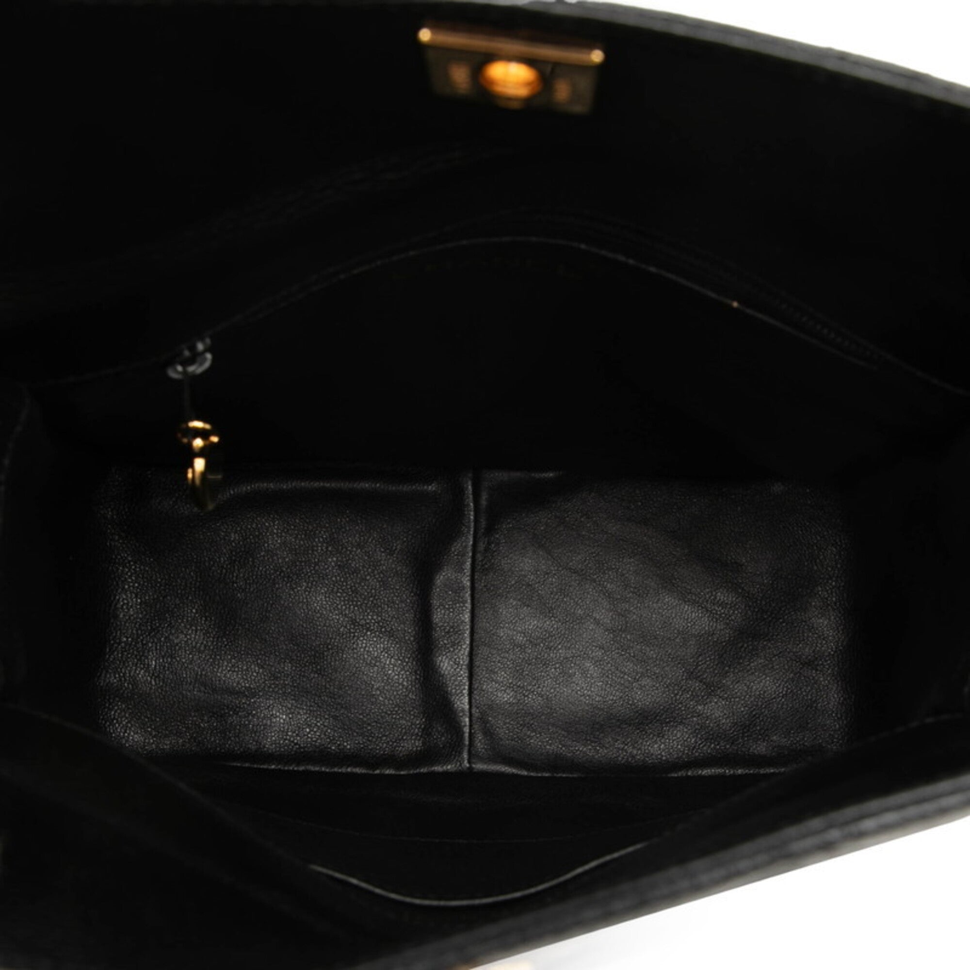 Chanel Black Grained Calfskin Shoulder Bag (Pre-Owned)