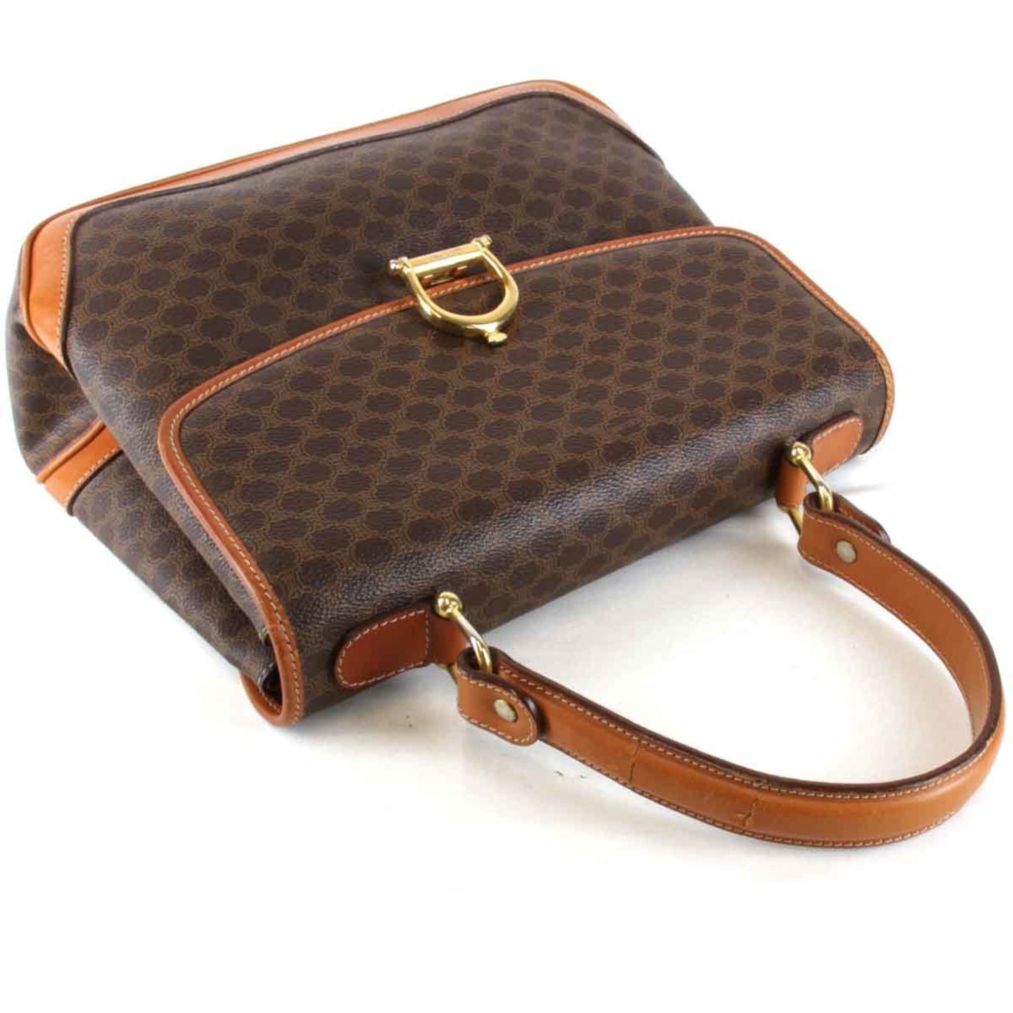 Celine Brown Leather Pvc Handbag (Pre-Owned)