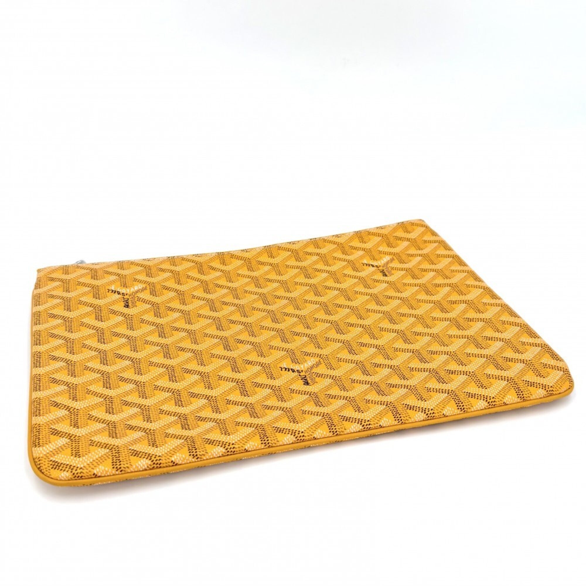 Goyard Yellow Coated Canvas Leather Clutch Bag (Pre-Owned)