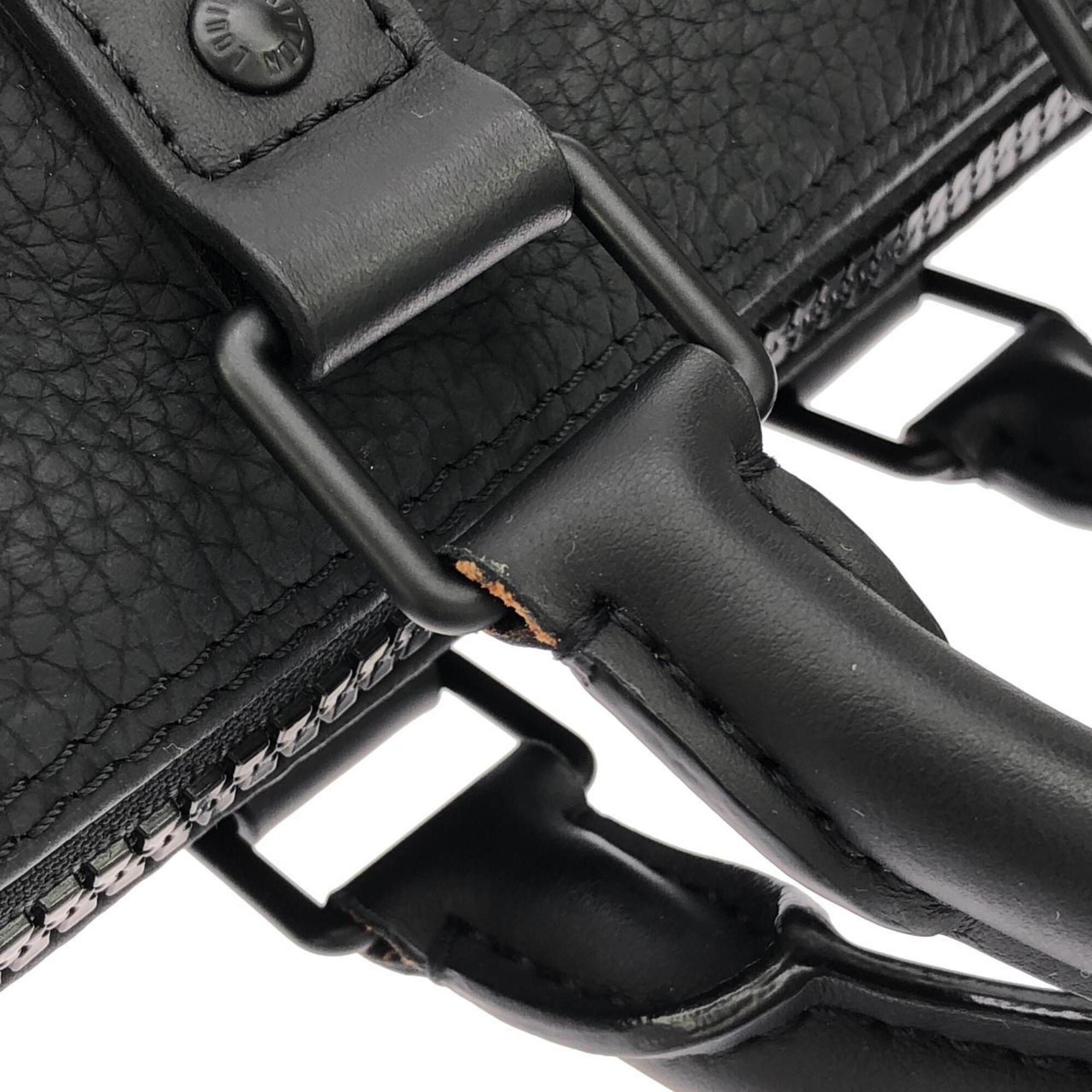Louis Vuitton Taurillon Black Leather Boston Bag (Pre-Owned)