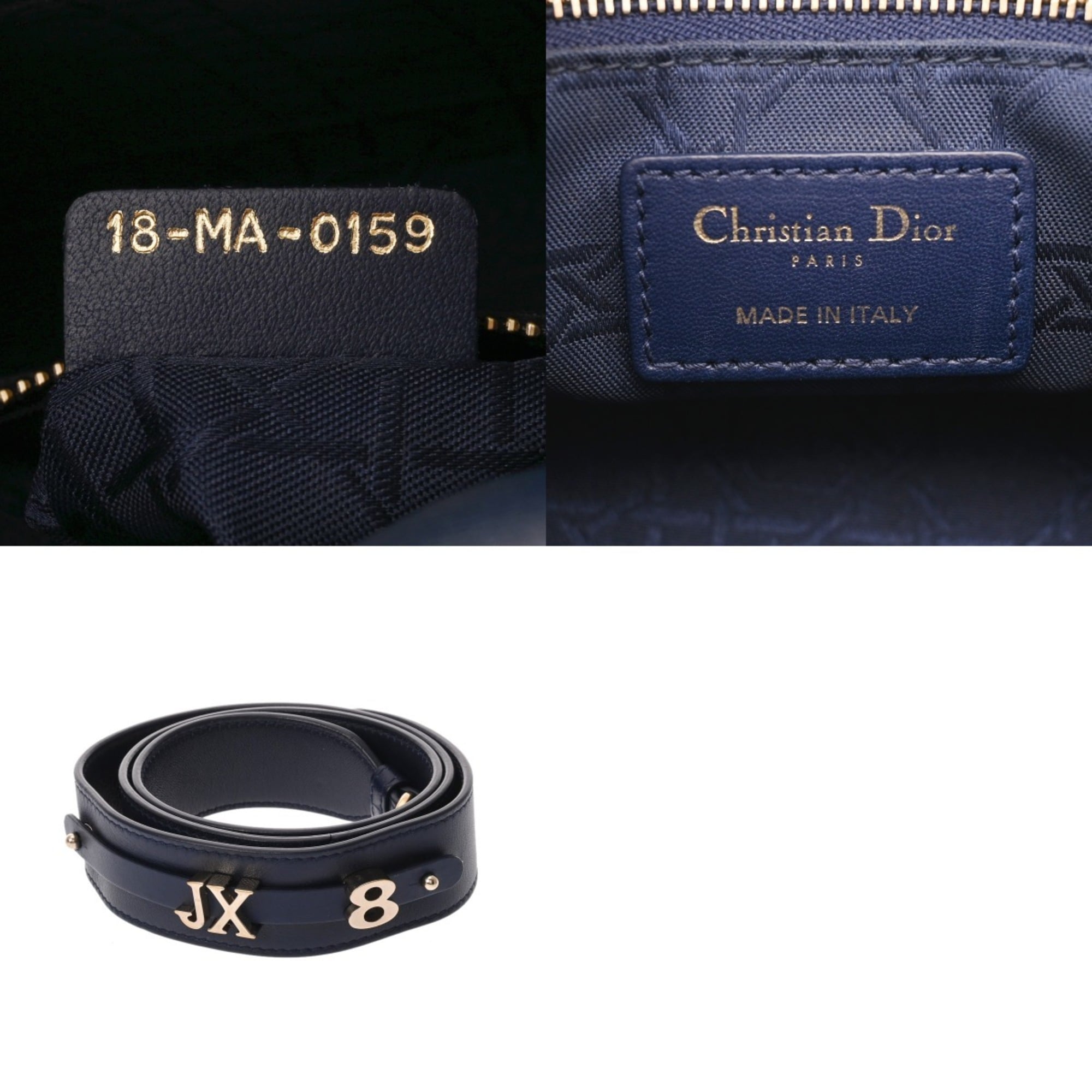 Christian Dior Navy Leather Handbag (Pre-Owned)