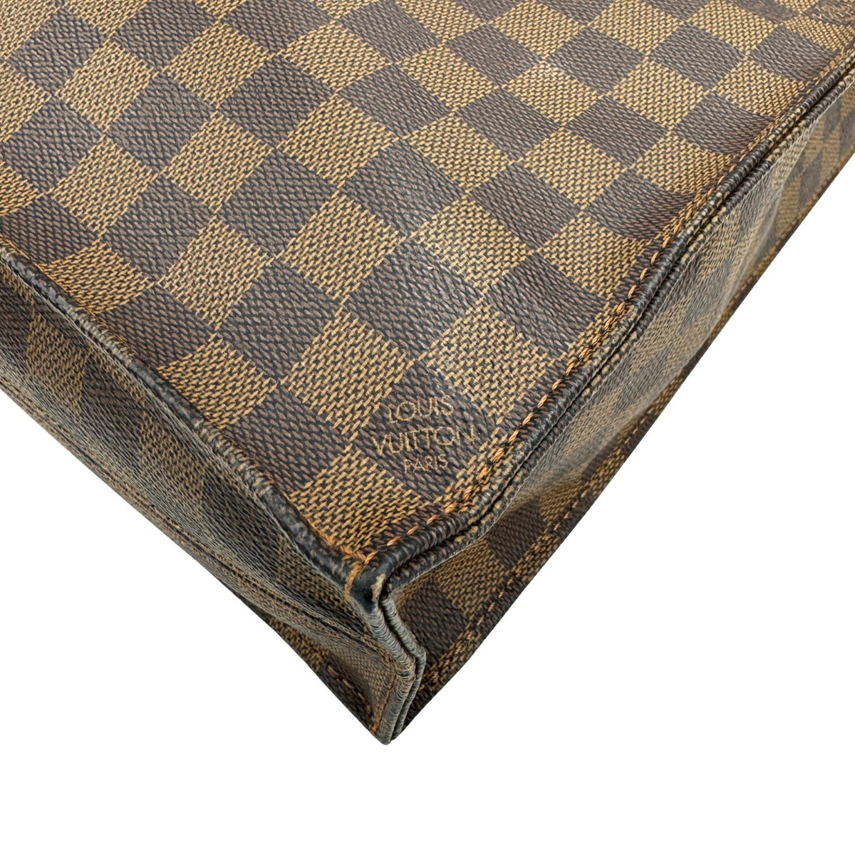 Louis Vuitton Damier Brown Ebene Damier Canvas Leather Handbag (Pre-Owned)