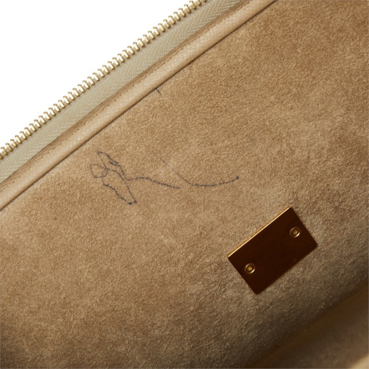 Celine Beige Leather Handbag Shoulder Bag (Pre-Owned)