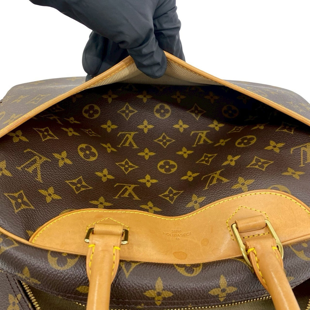 Louis Vuitton Brown Leather Pvc Boston Bag Handbag (Pre-Owned)