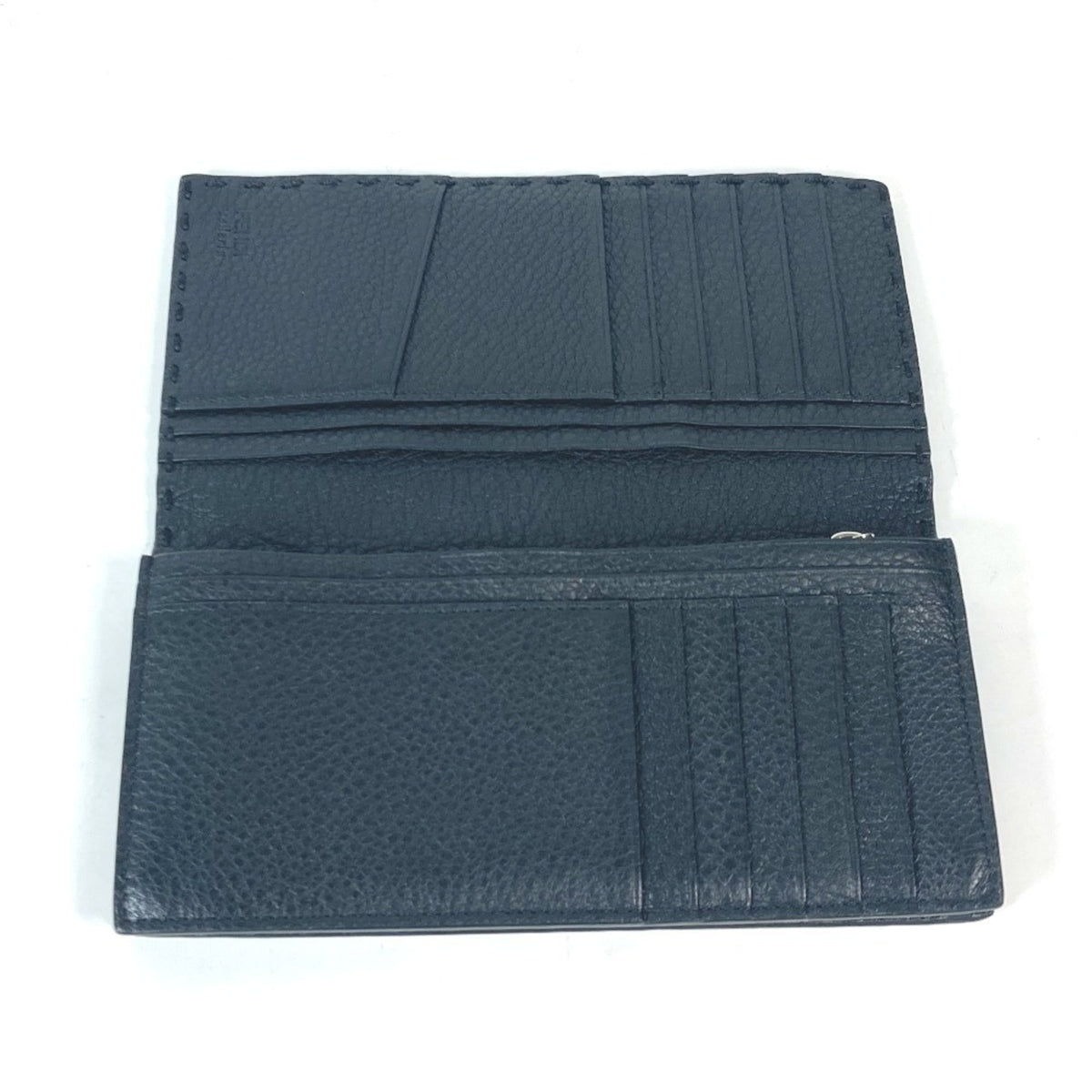 Fendi Black Leather Long Wallet (Bi-Fold) (Pre-Owned)