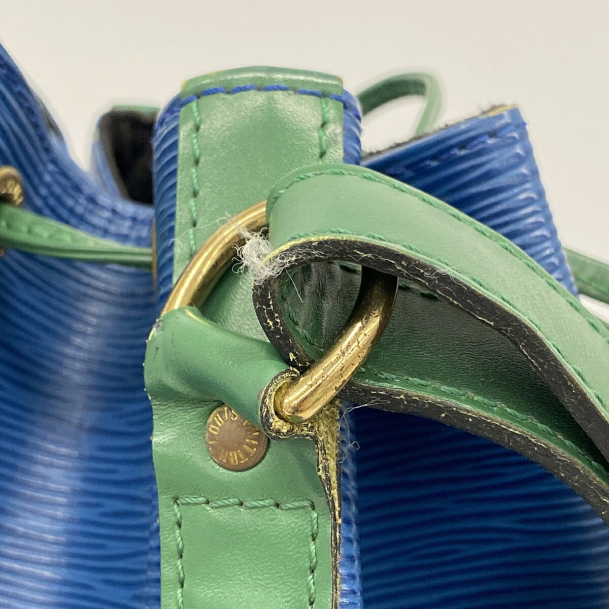 Louis Vuitton Borneo Green Toledo Blue Shoulder Bag (Pre-Owned)