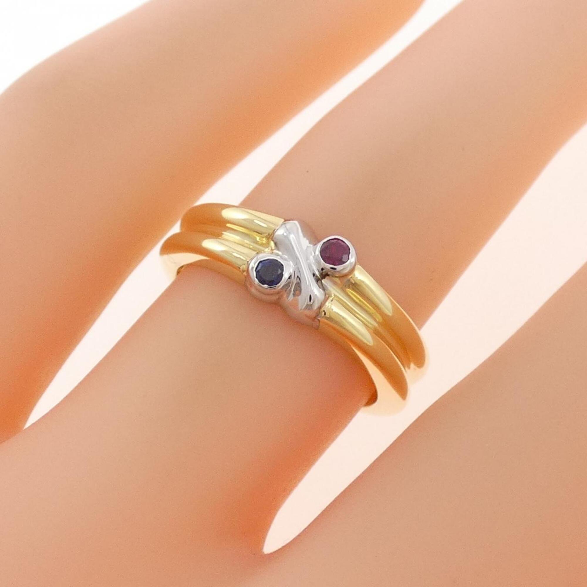 Tiffany Yellow Gold (18K) White Gold (18K) Band Ring (Pre-Owned)