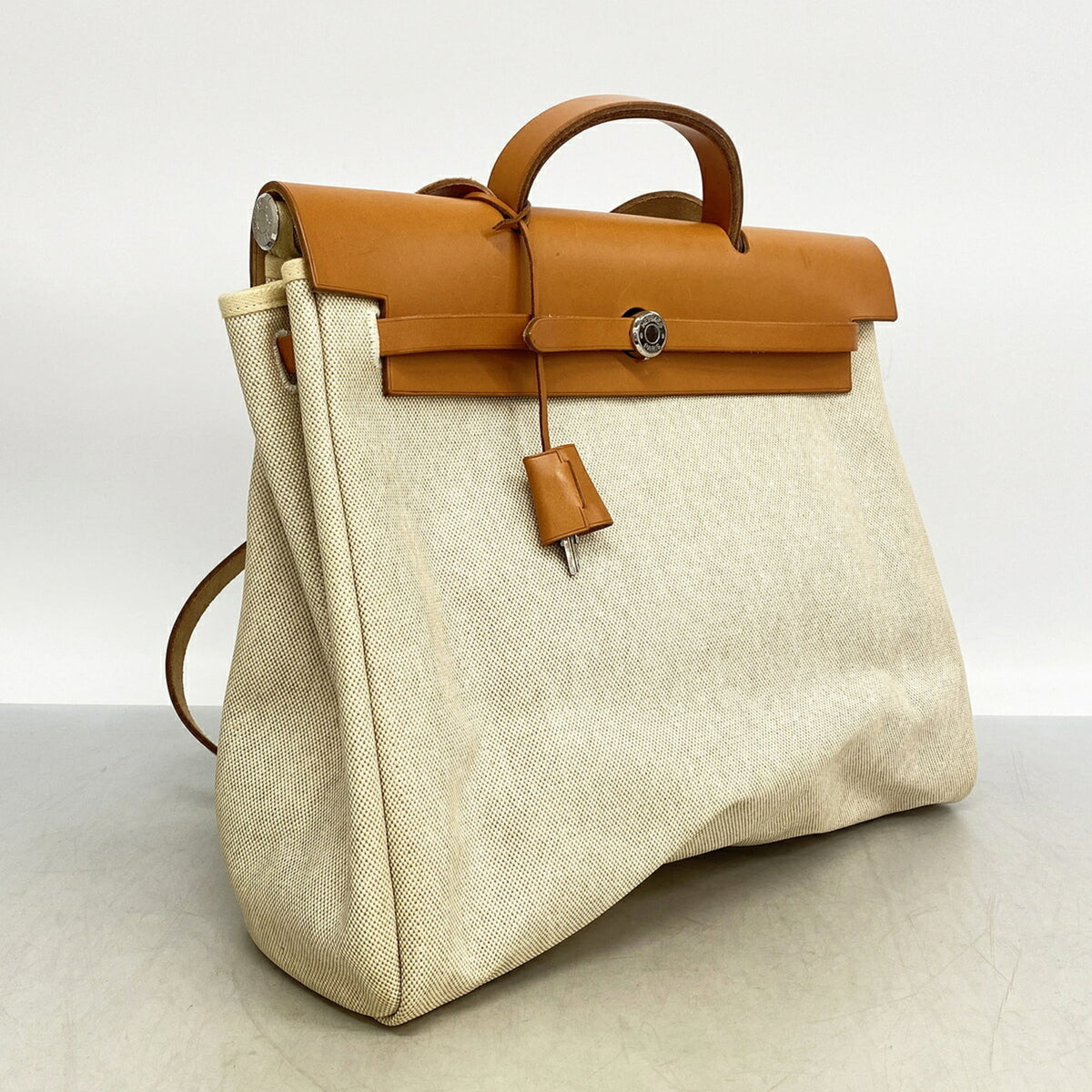 Hermes Natural Toile H Handbag (Pre-Owned)