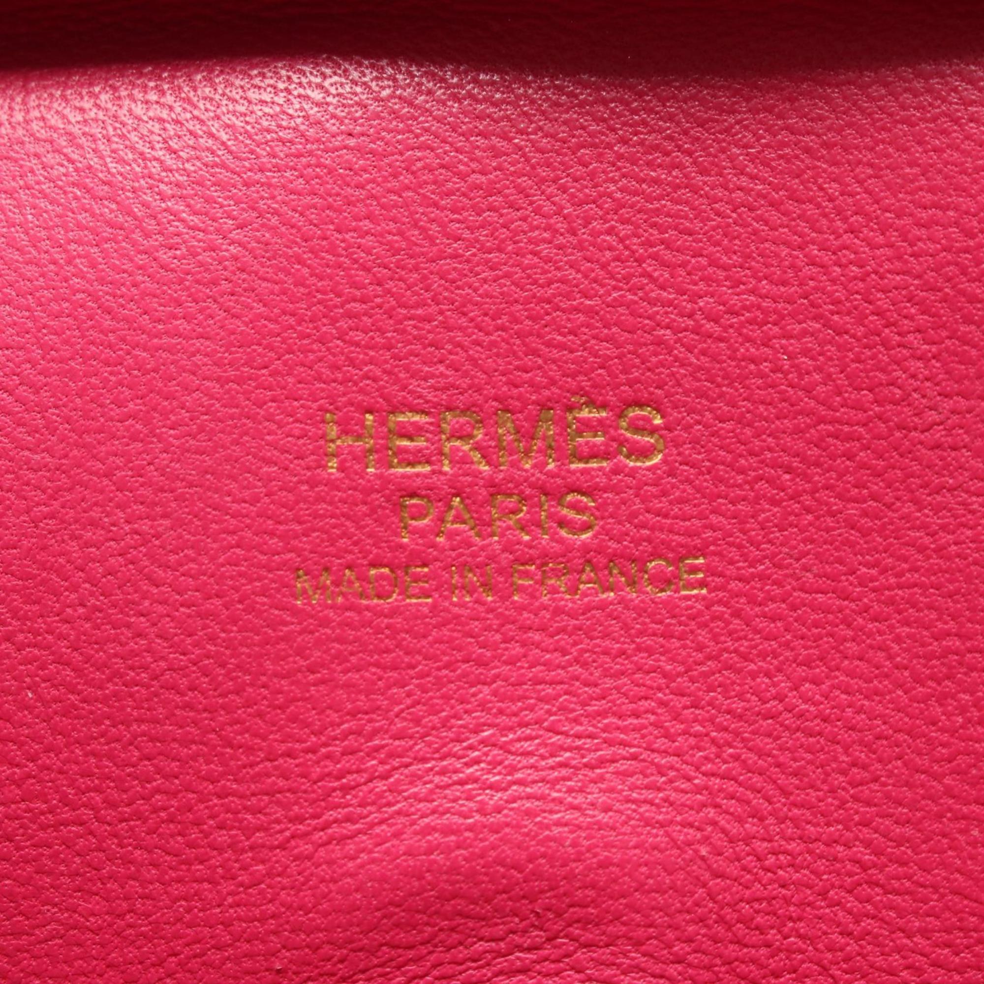 Hermes Pink Chevre Leather Leather Handbag (Pre-Owned)