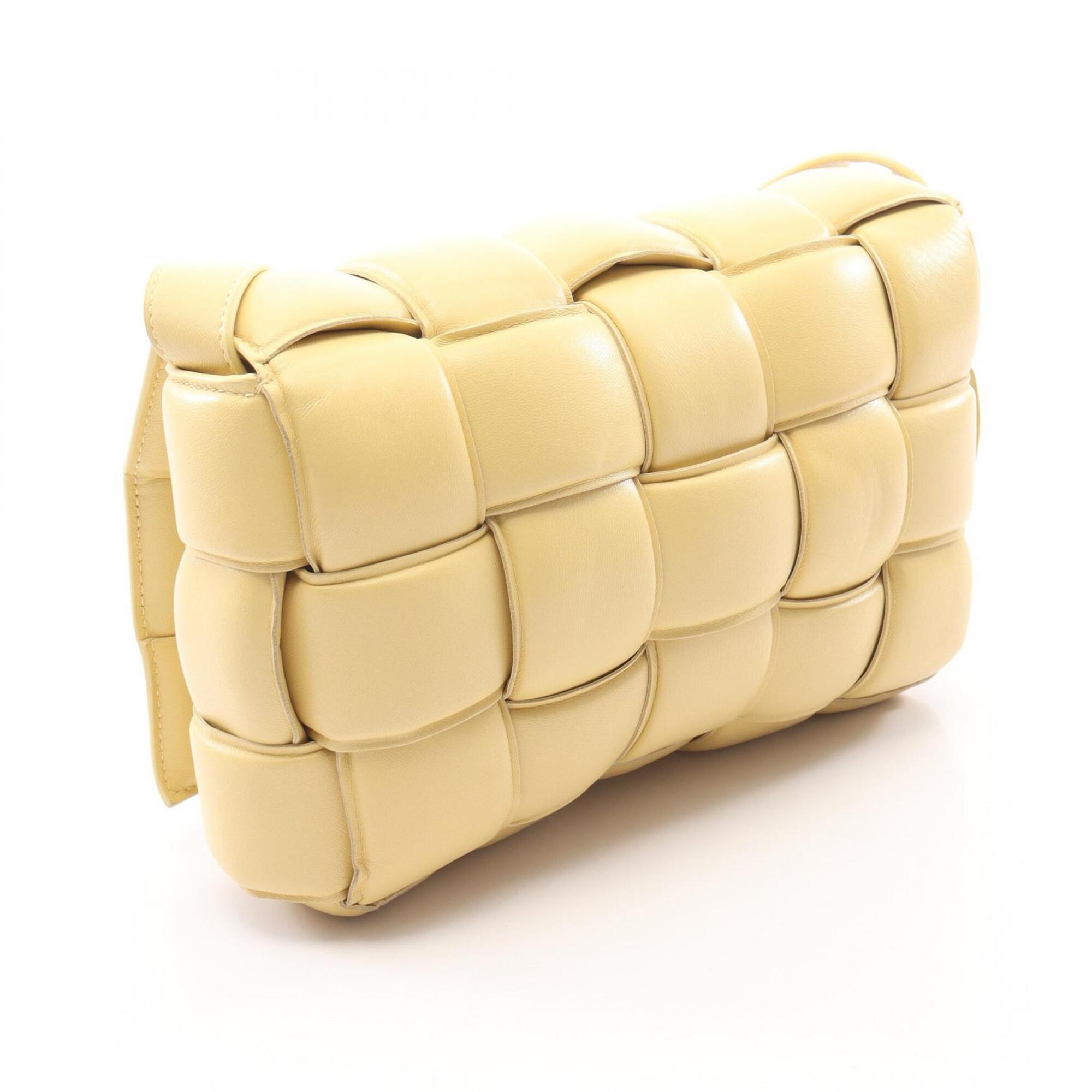 Bottega Veneta Yellow Leather Handbag Shoulder Bag (Pre-Owned)