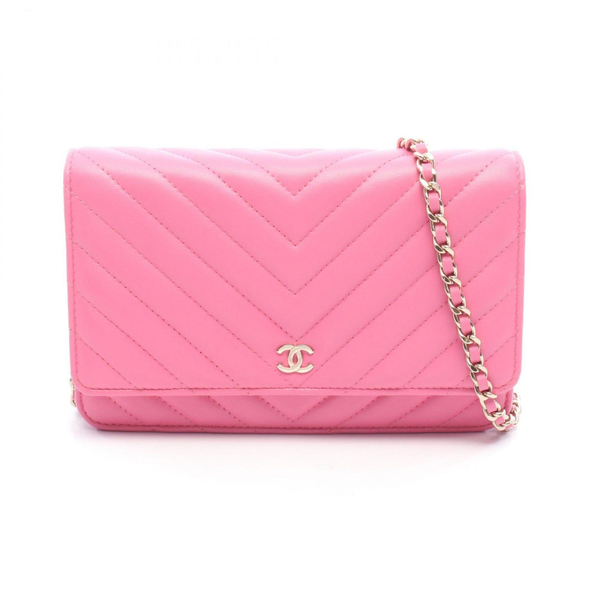 Chanel Pink Leather Handbag Shoulder Bag (Pre-Owned)