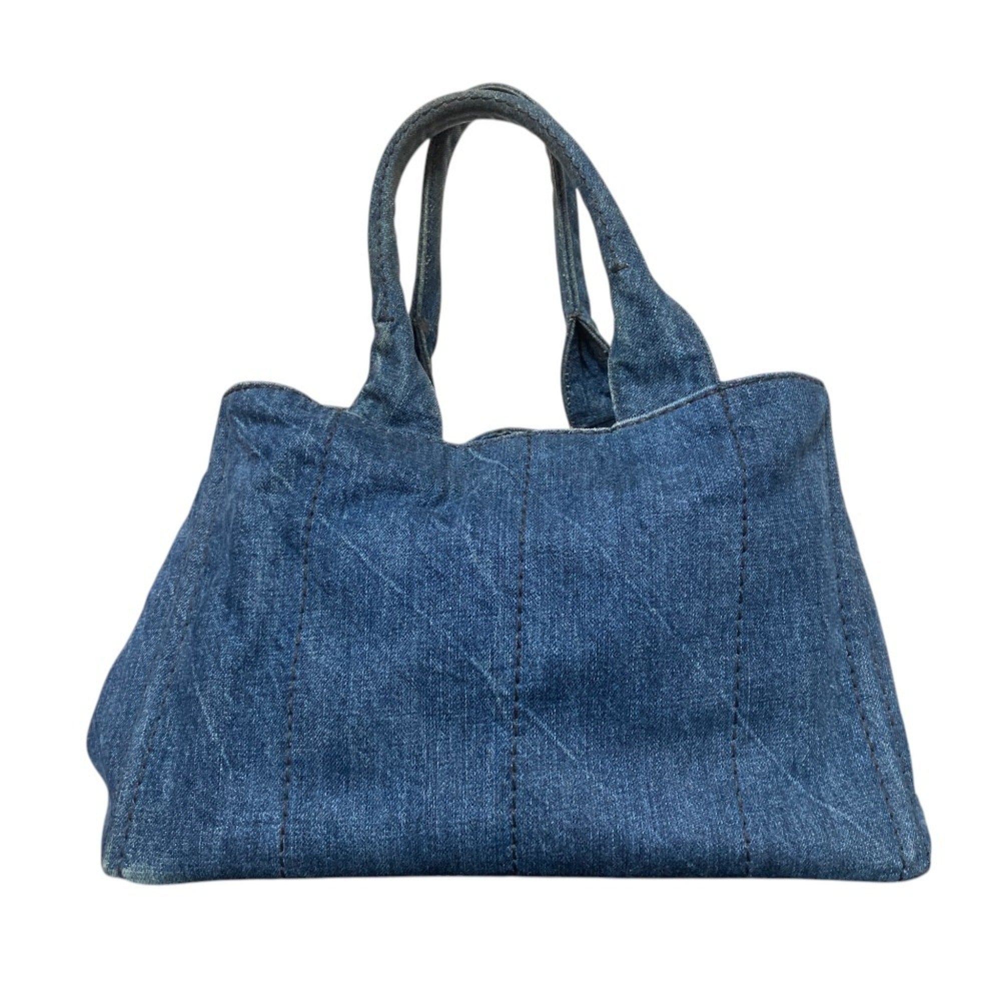 Prada Dark Blue Denim Tote Bag (Pre-Owned)