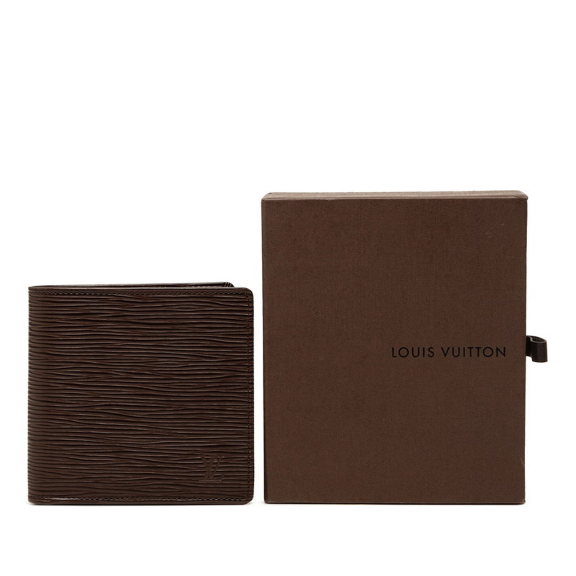 Louis Vuitton Brown Leather Wallet (Bi-Fold) (Pre-Owned)