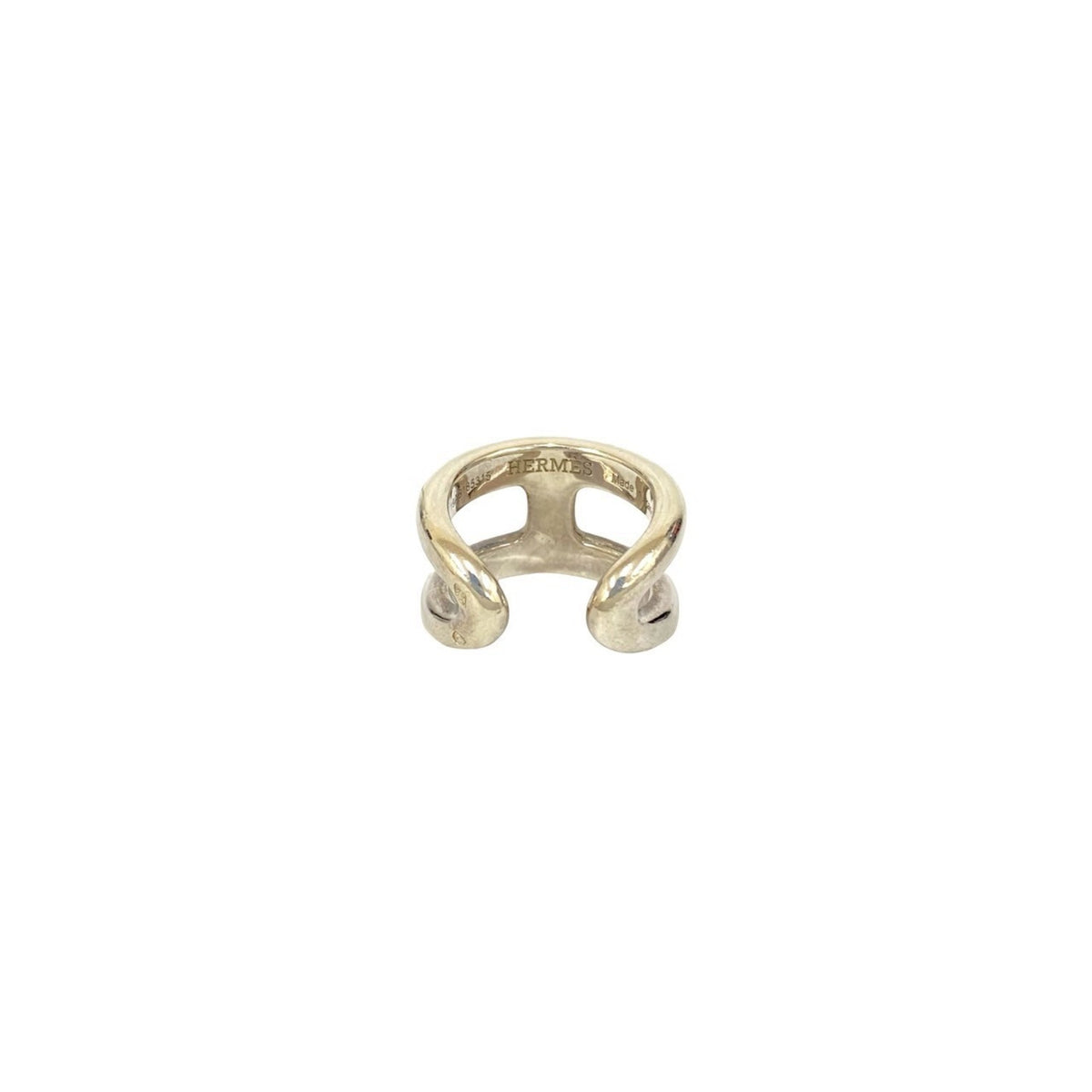 Hermes Silver Silver 925 Band Ring (Pre-Owned)