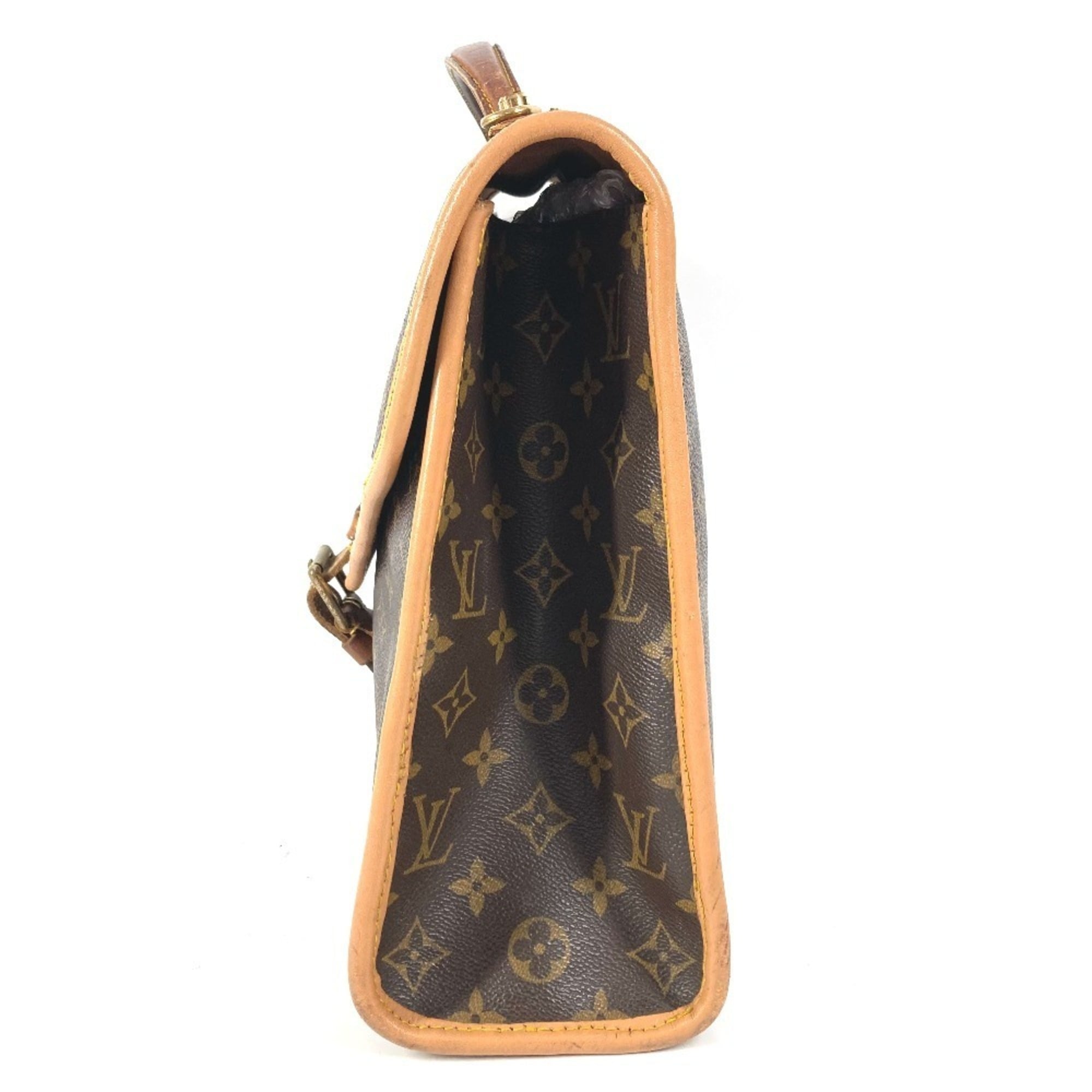 Louis Vuitton Brown Galle Monogram Monogram Briefcase Handbag (Pre-Owned)