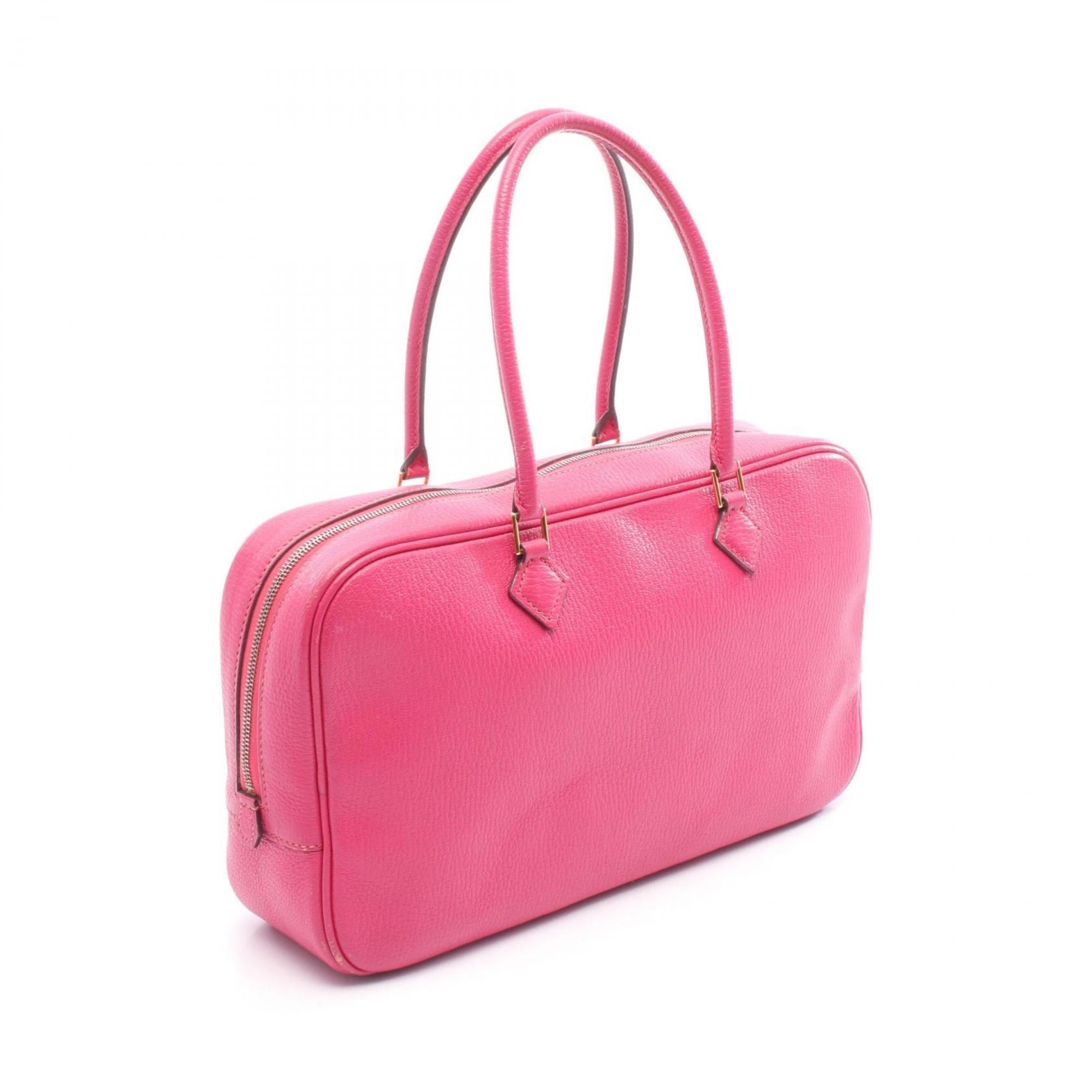Hermes Pink Chevre Leather Leather Handbag (Pre-Owned)