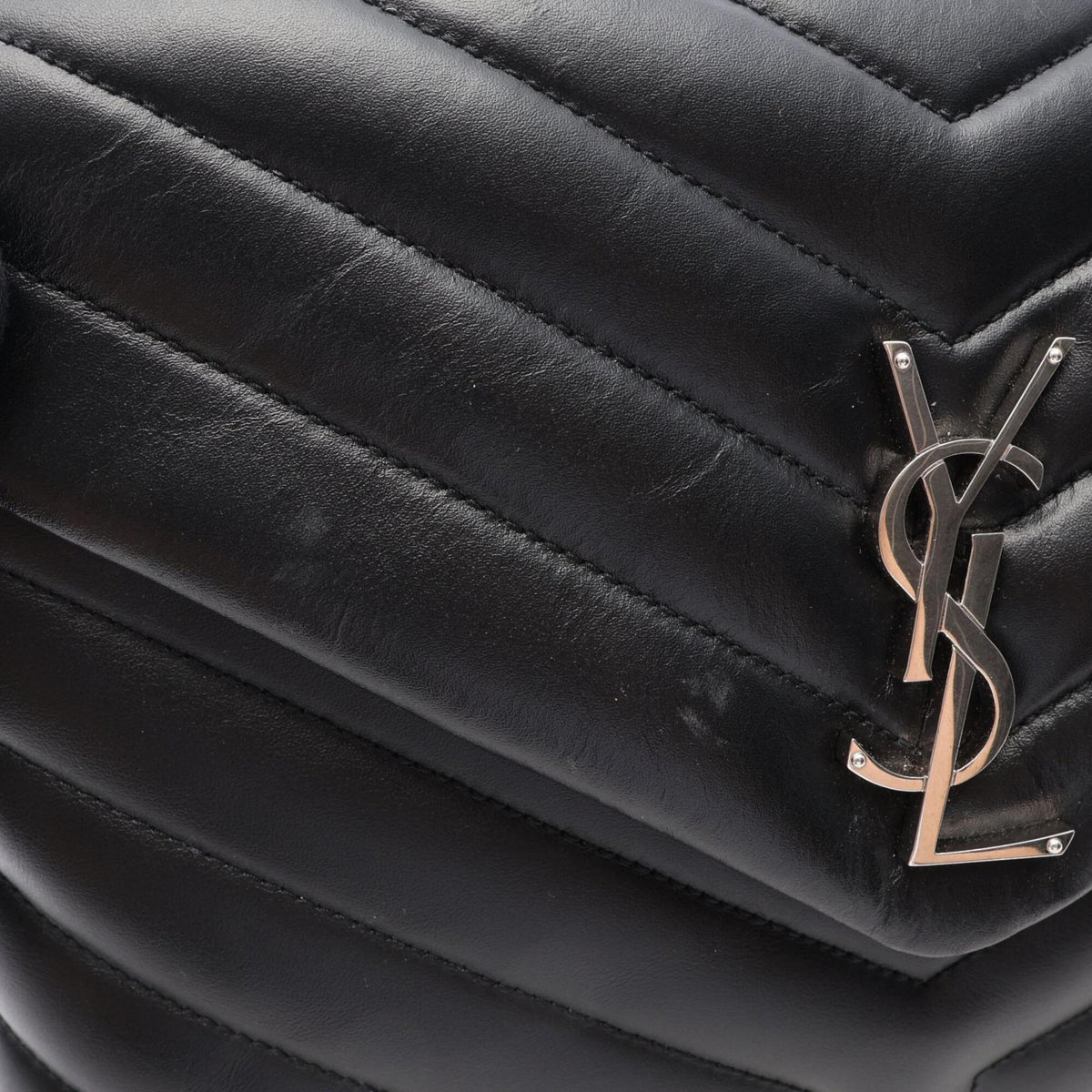Saint Laurent Black Leather Handbag Tote Bag (Pre-Owned)
