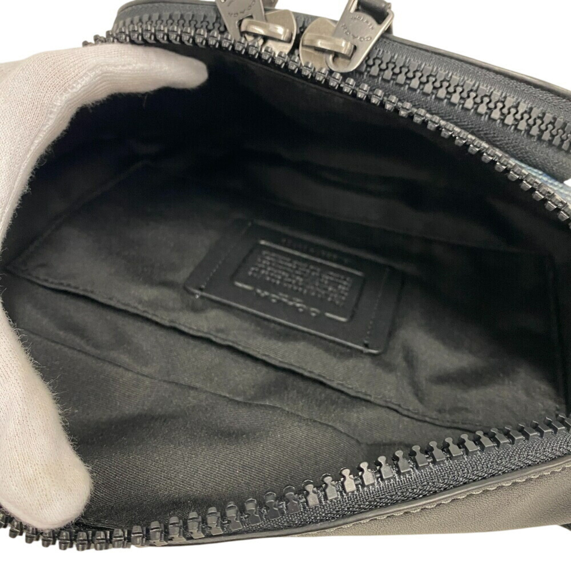 Coach Blue Leather Fanny Pack Pouch Sling Bag (Pre-Owned)