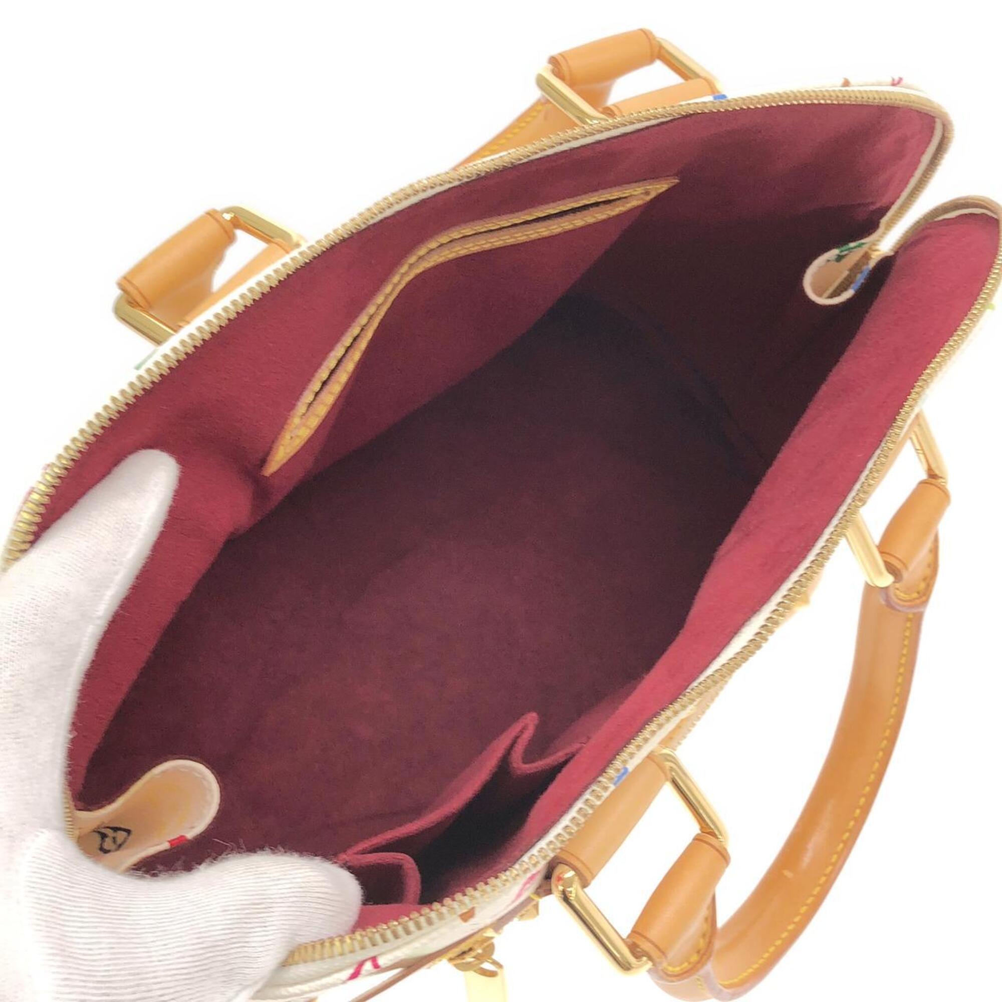 Louis Vuitton White Coated Canvas Handbag (Pre-Owned)