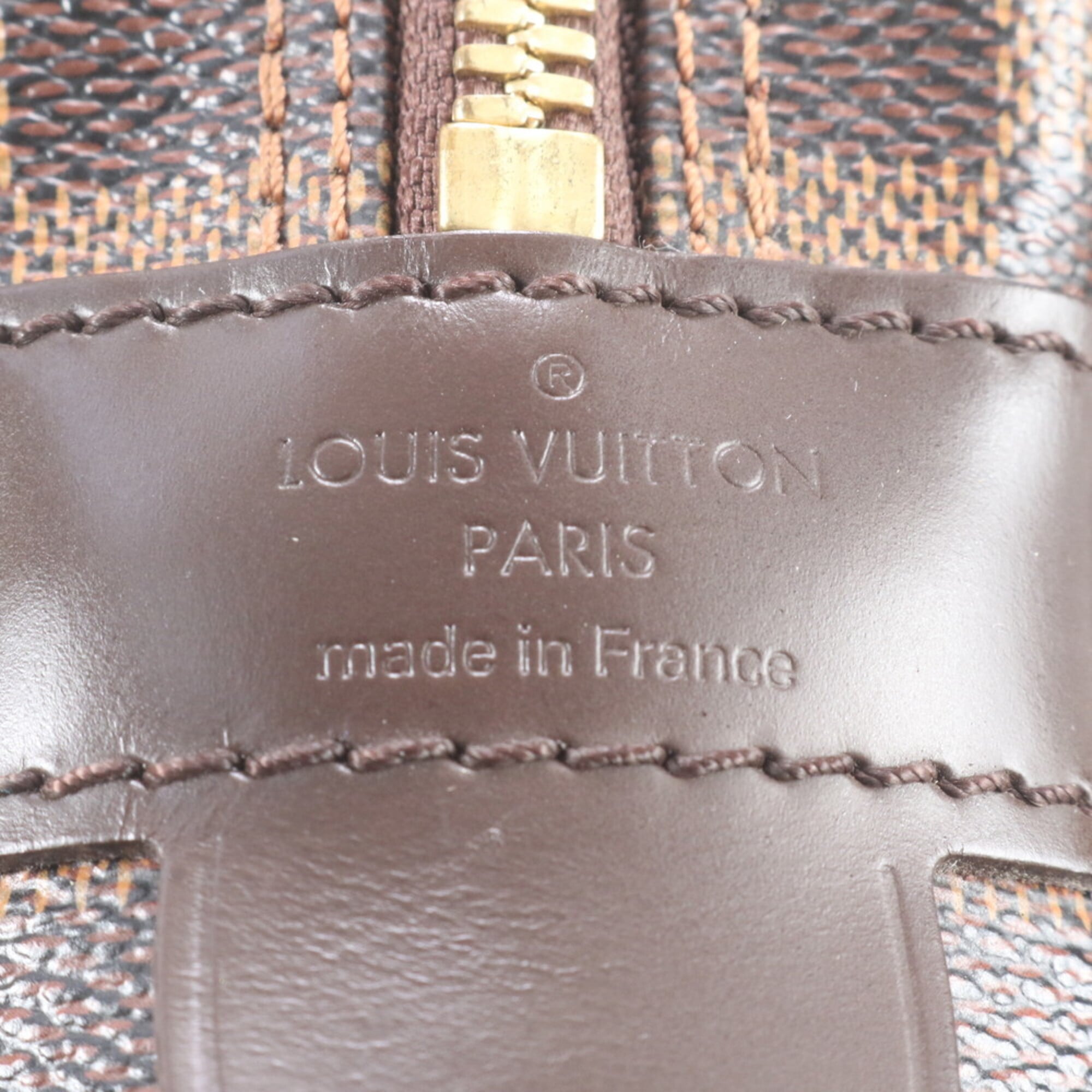 Louis Vuitton Ebene Leather Coated Canvas Briefcase Tote Bag (Pre-Owned)