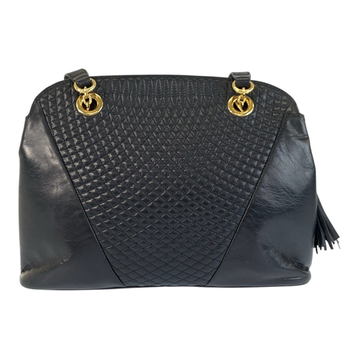 Bally Navy Leather Shoulder Bag (Pre-Owned)