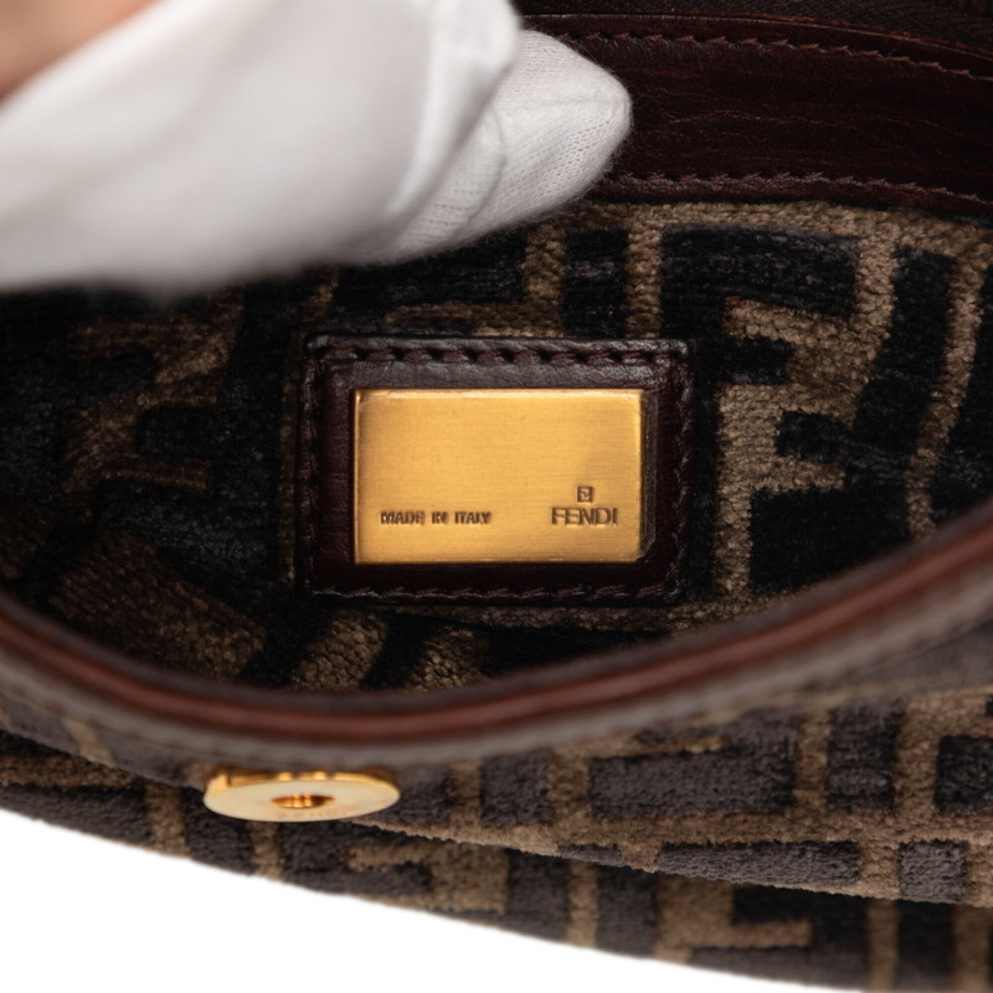 Fendi Brown Leather Shoulder Bag (Pre-Owned)