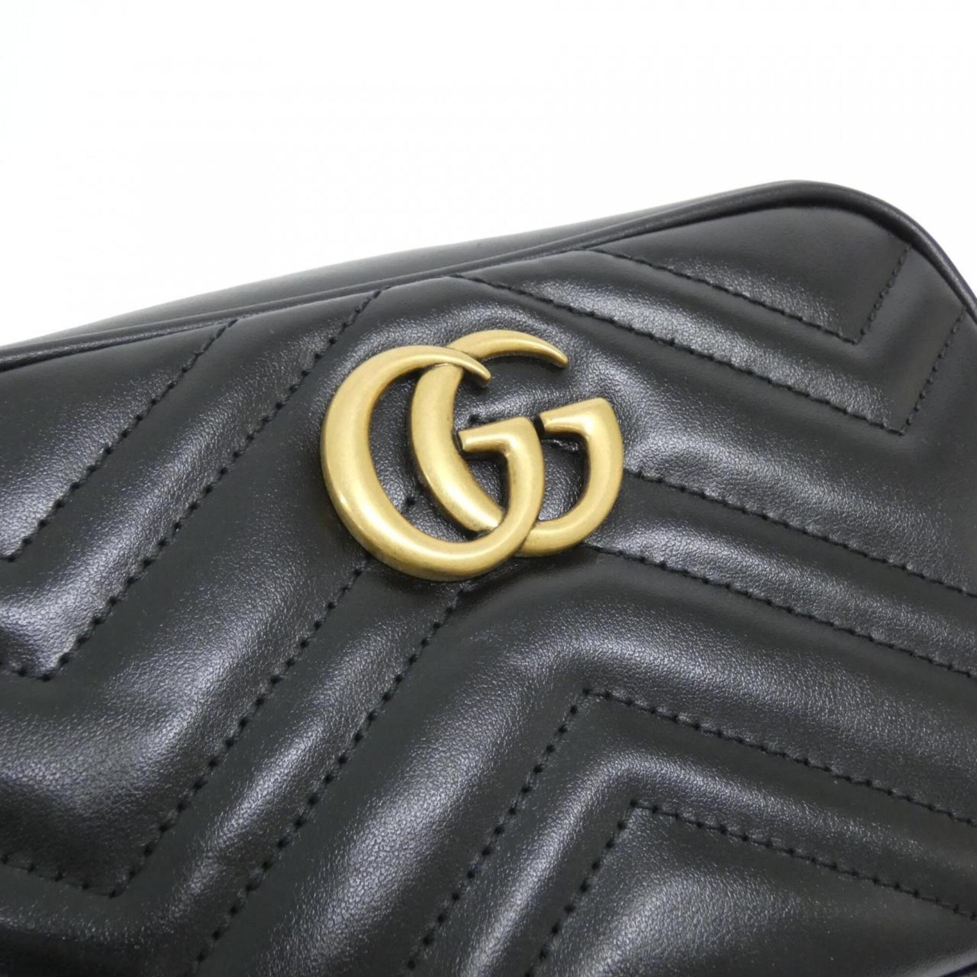 Gucci Black Quilting Leather Shoulder Bag (Pre-Owned)