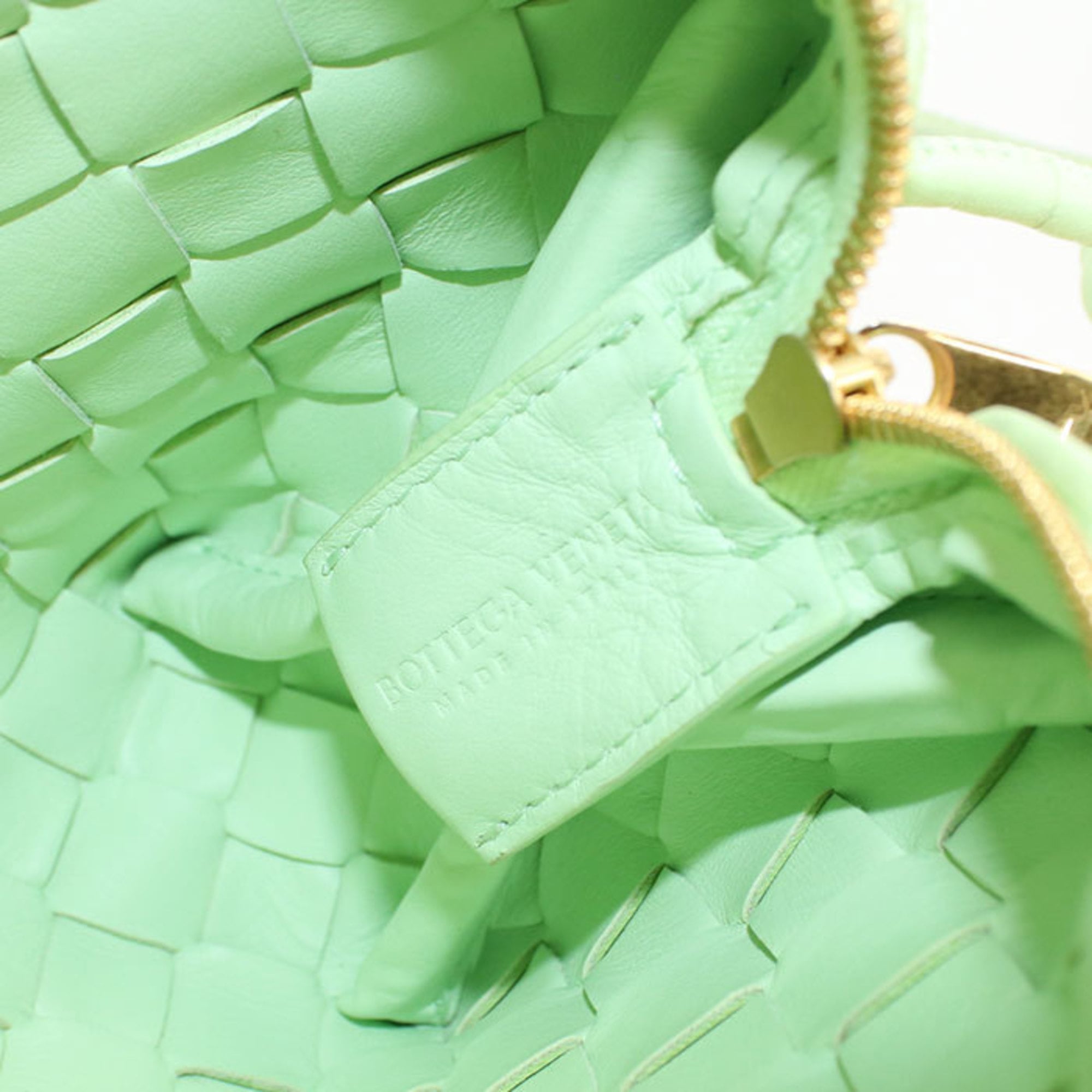 Bottega Veneta Intrecciato Green Intrecciato Shoulder Bag (Pre-Owned)