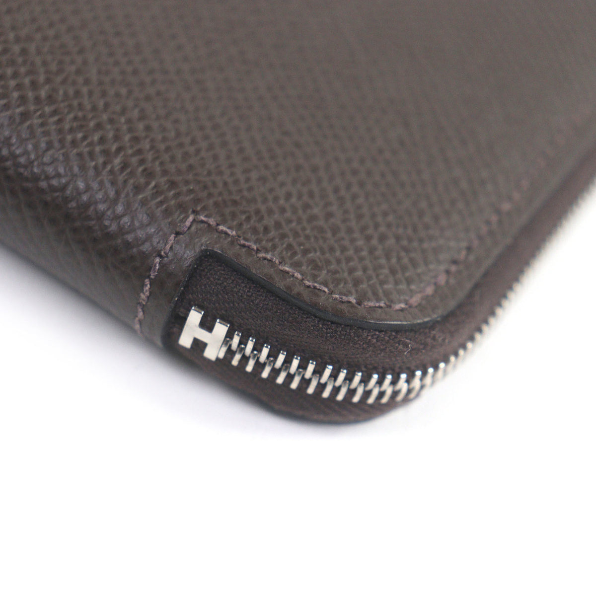 Hermes Ebene Epsom Leather Long Wallet (Bi-Fold) (Pre-Owned)