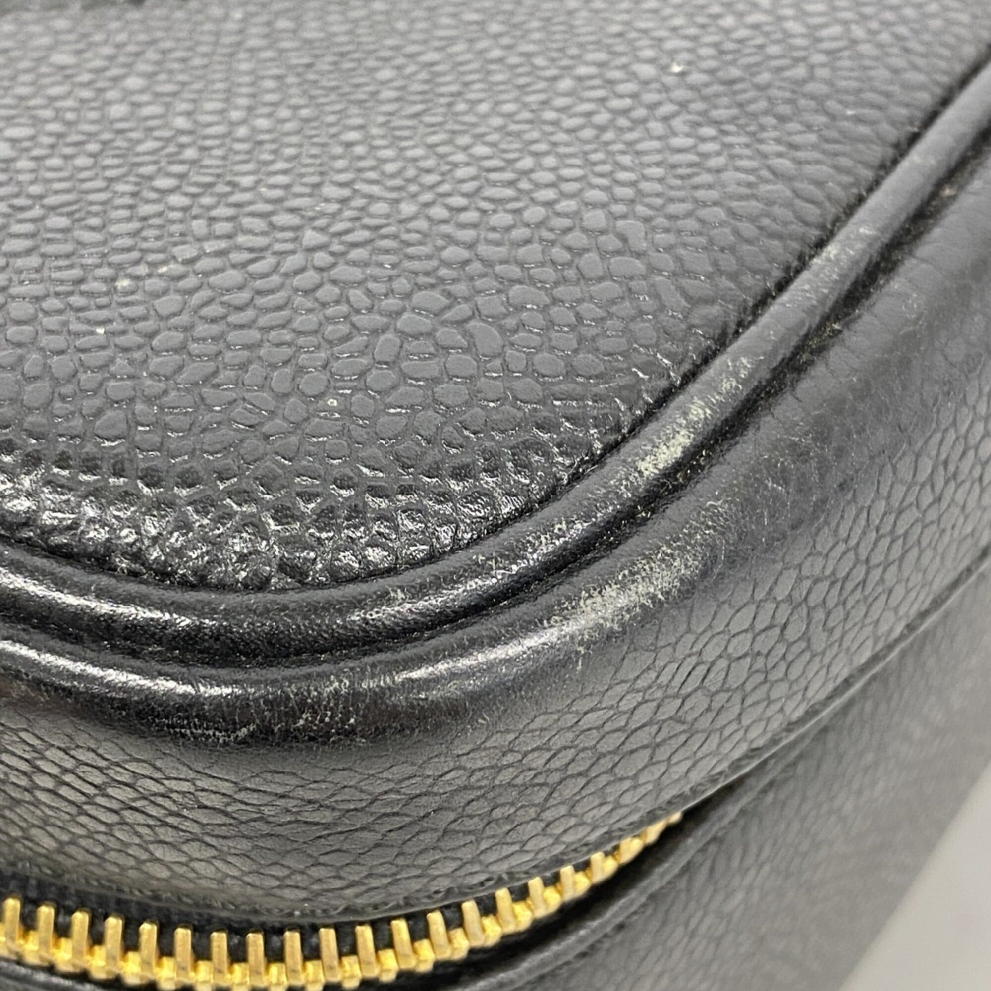 Chanel Black Grained Calfskin Vanity Bag (Pre-Owned)