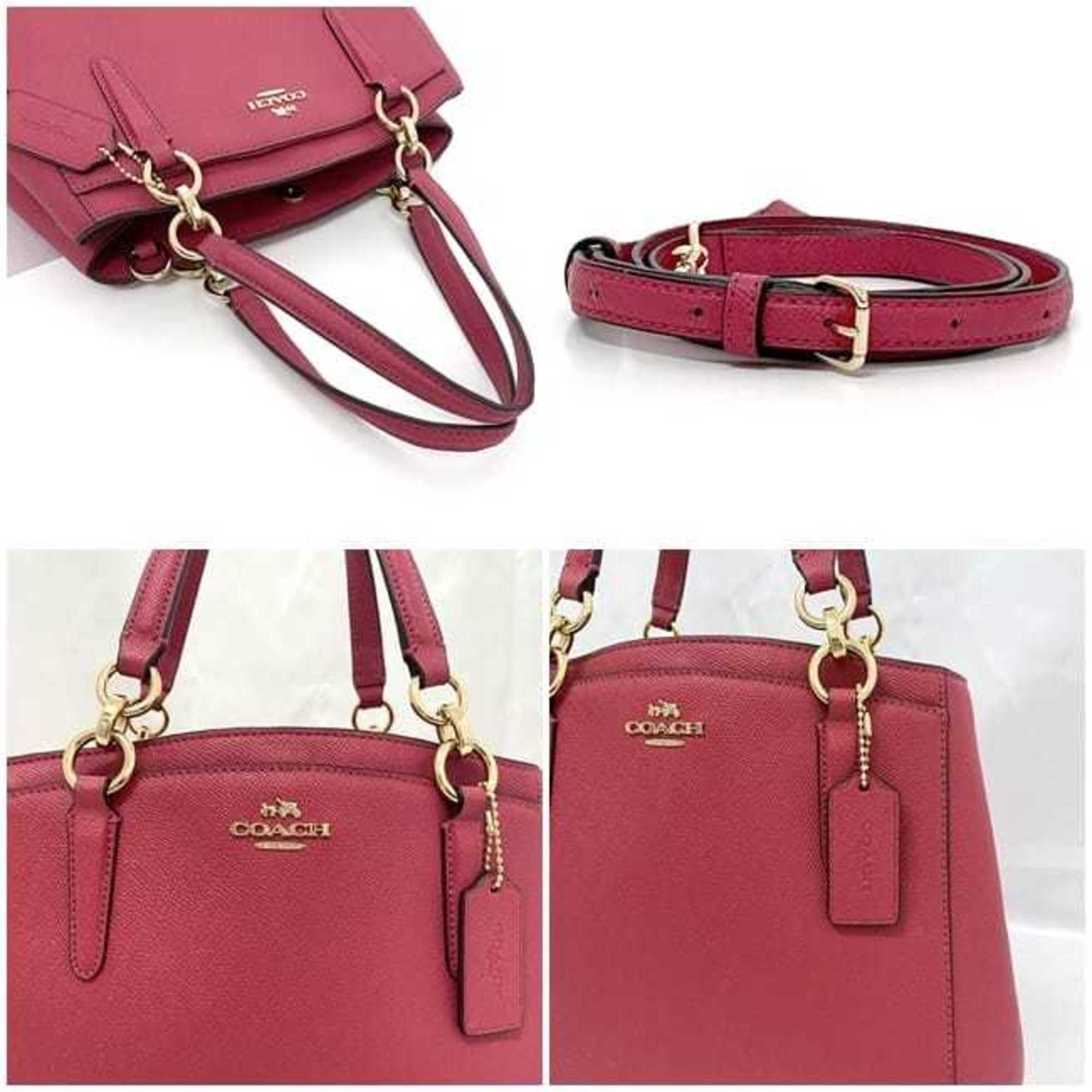 Coach Pink Leather Handbag Tote Bag (Pre-Owned)