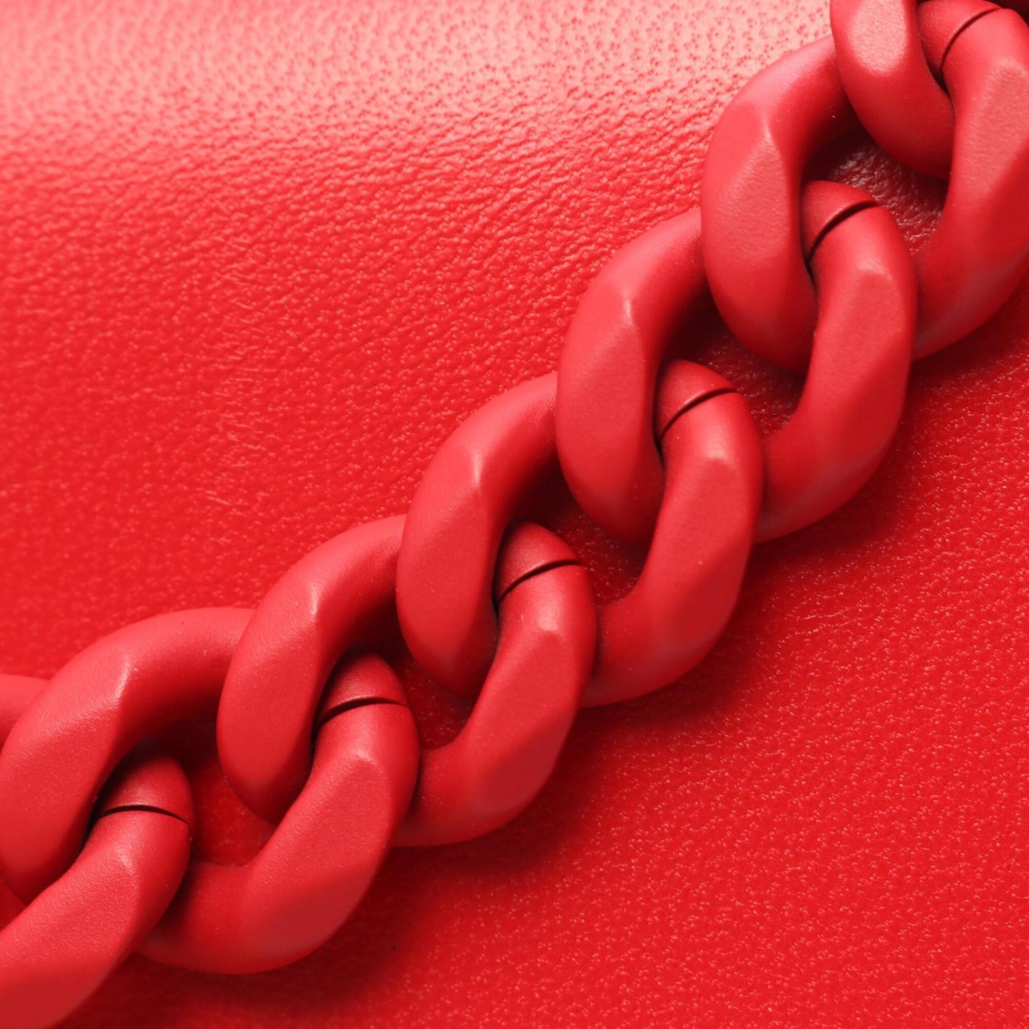 Bvlgari Red Color Leather Handbag (Pre-Owned)