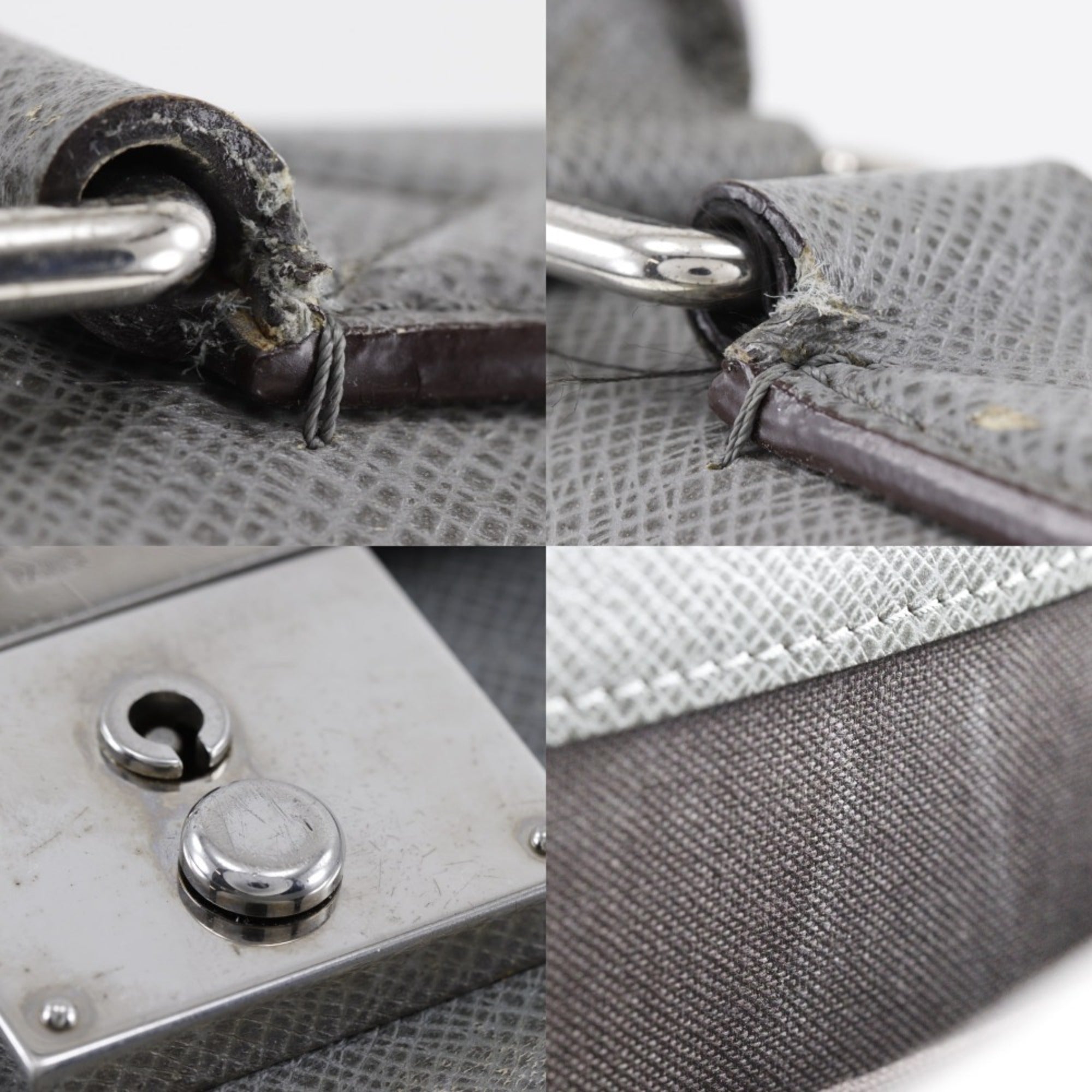 Louis Vuitton Glacier Gray Taiga Leather Briefcase (Pre-Owned)