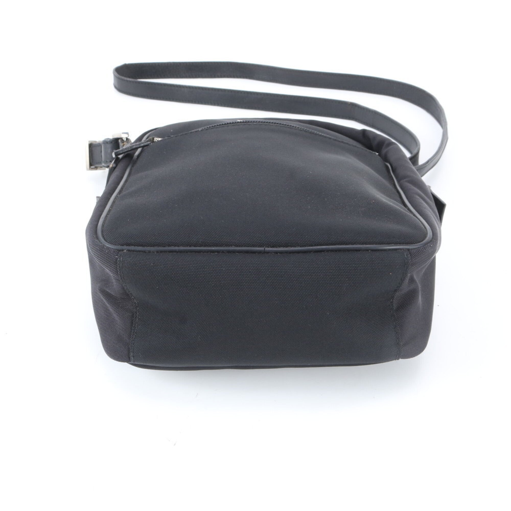 Gucci Black Leather Canvas Shoulder Bag (Pre-Owned)