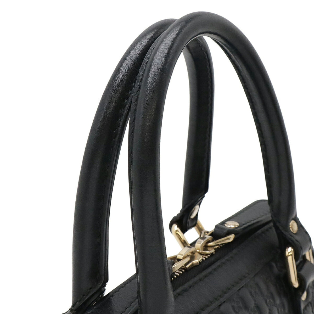 Gucci Black Leather Handbag Shoulder Bag (Pre-Owned)