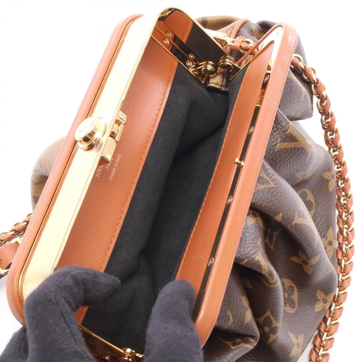 Louis Vuitton Brown Coated Canvas Pvc Monogram Reverse Leather Handbag Shoulder Bag (Pre-Owned)