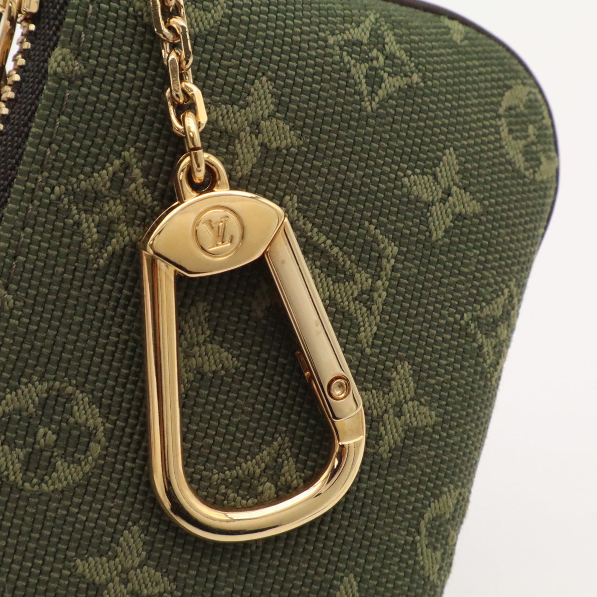 Louis Vuitton Green Tst Khaki Canvas Coin Purse/Coin Case (Pre-Owned)
