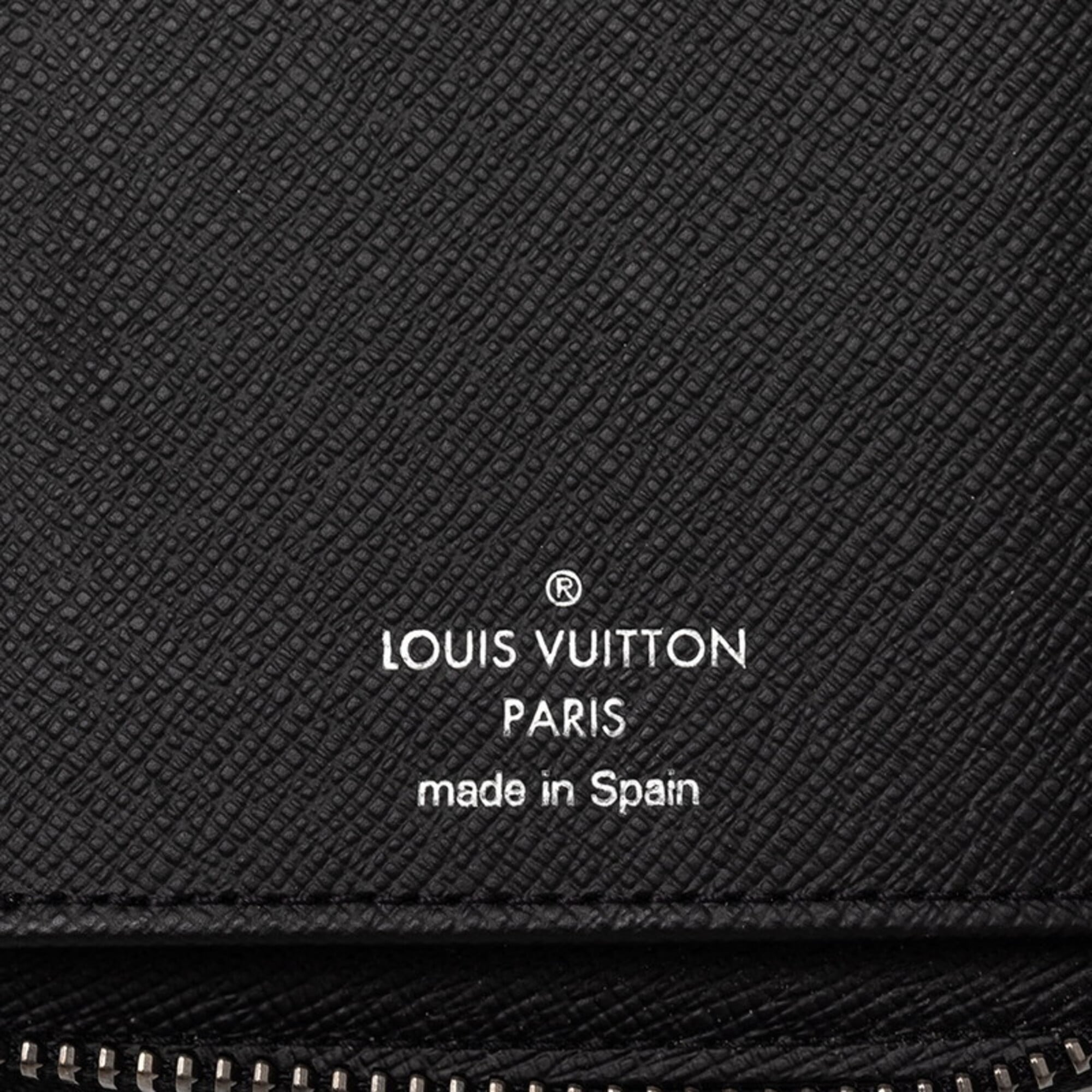 Louis Vuitton Black Gray Pvc Leather Long Wallet (Bi-Fold) (Pre-Owned)