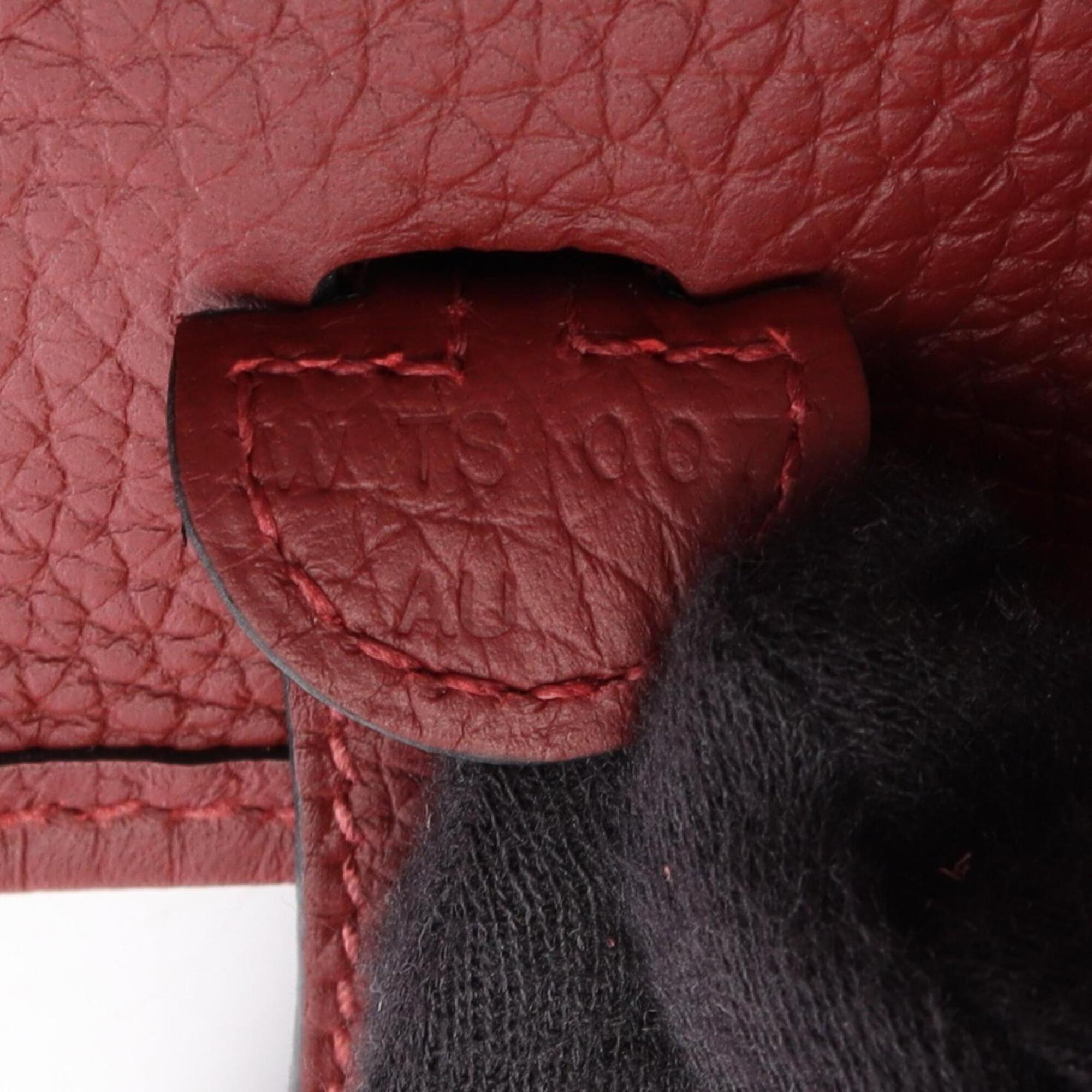 Hermes Bordeaux Rouge H Taurillon Clemence Leather Handbag Shoulder Bag (Pre-Owned)