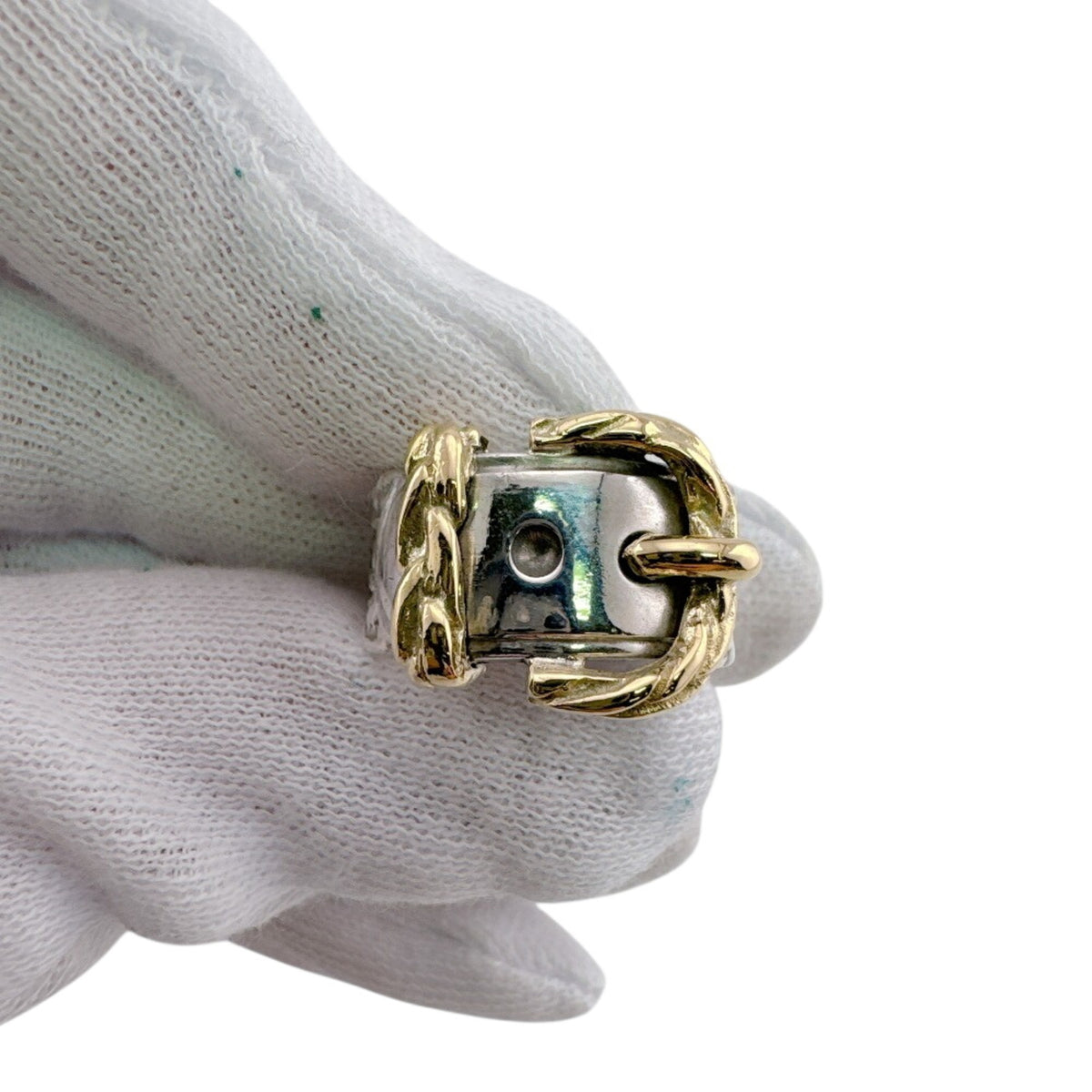 Hermes Silver Silver 925 Band Ring (Pre-Owned)