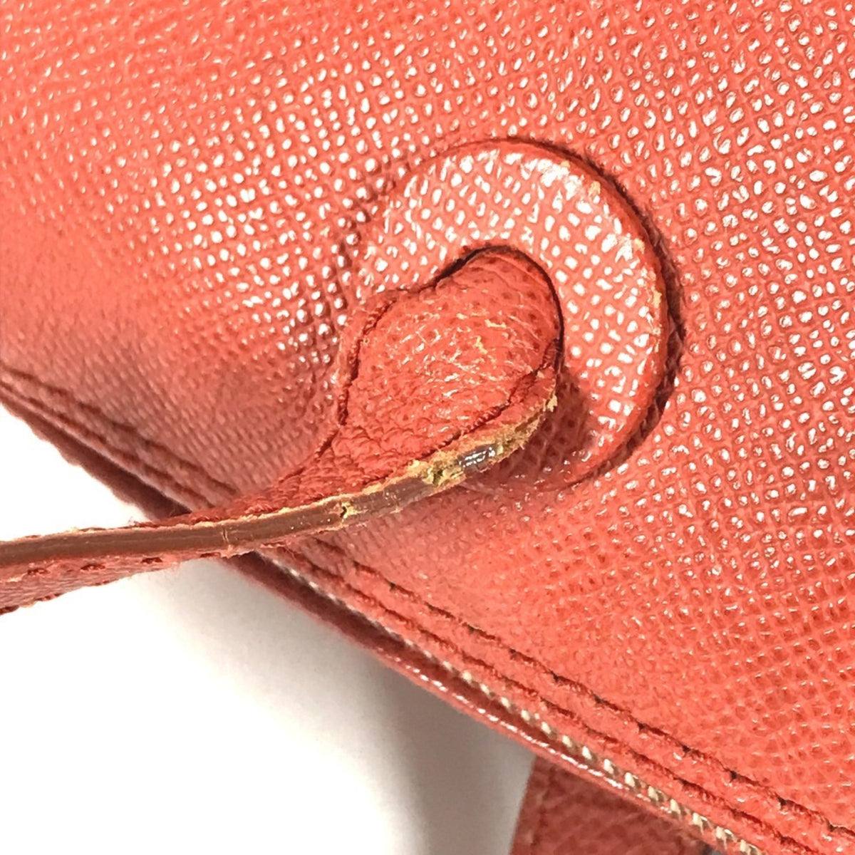 Chanel Orange Leather Boston Bag Shoulder Bag Tote Bag (Pre-Owned)